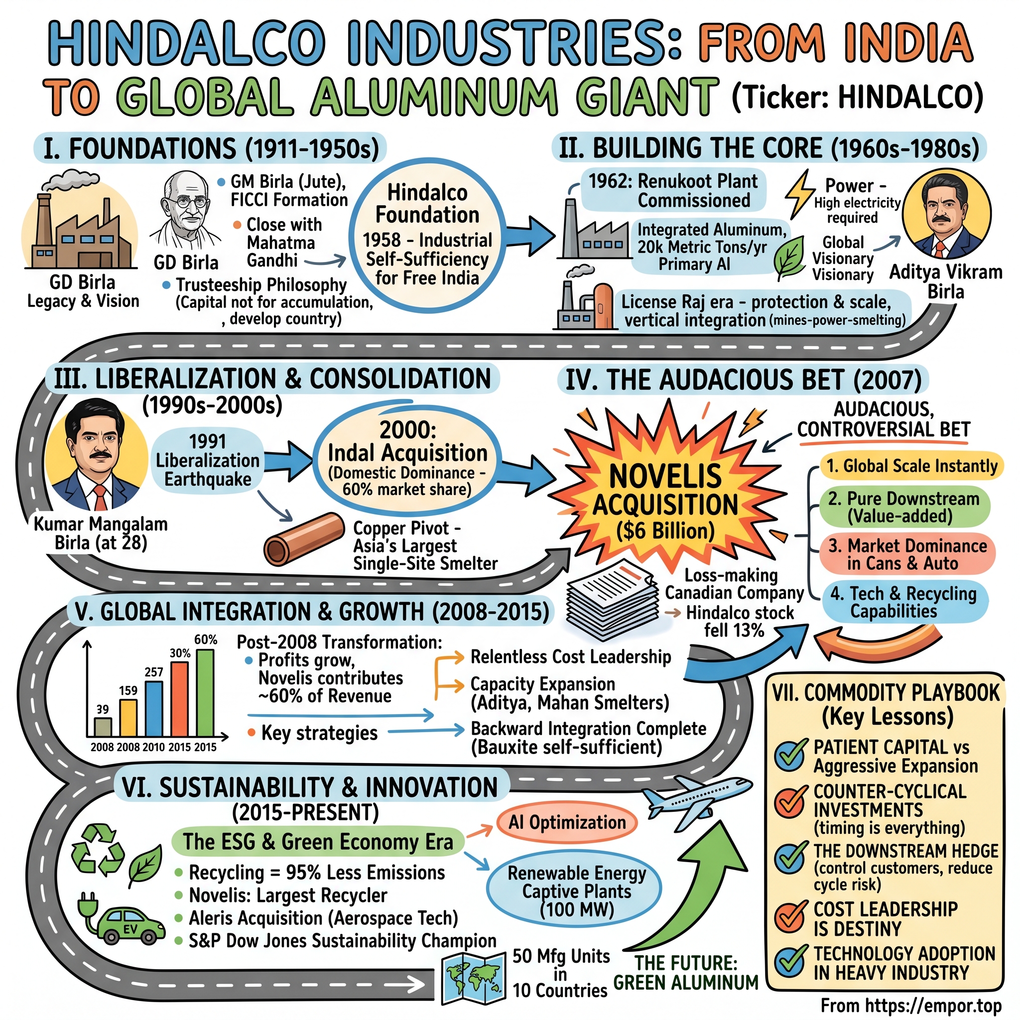 Hindalco Industries visual story map