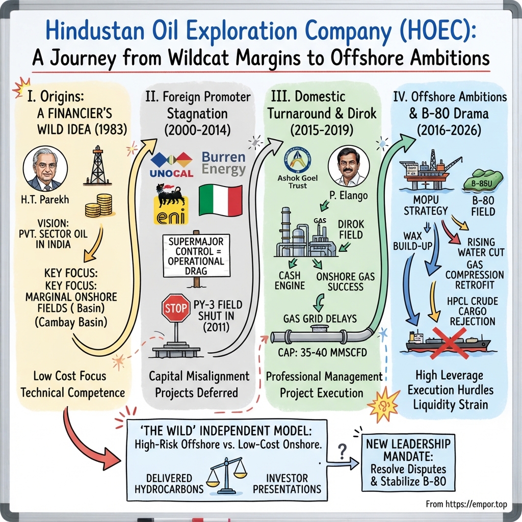 Hindustan Oil Exploration Company Limited visual story map
