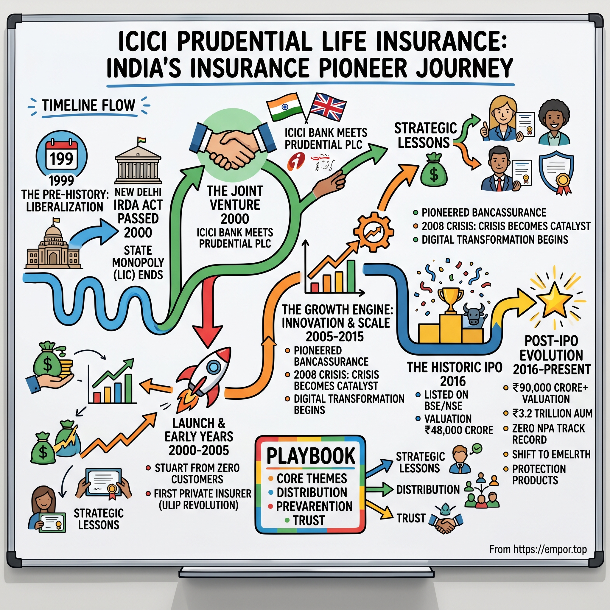ICICI Prudential Life Insurance visual story map