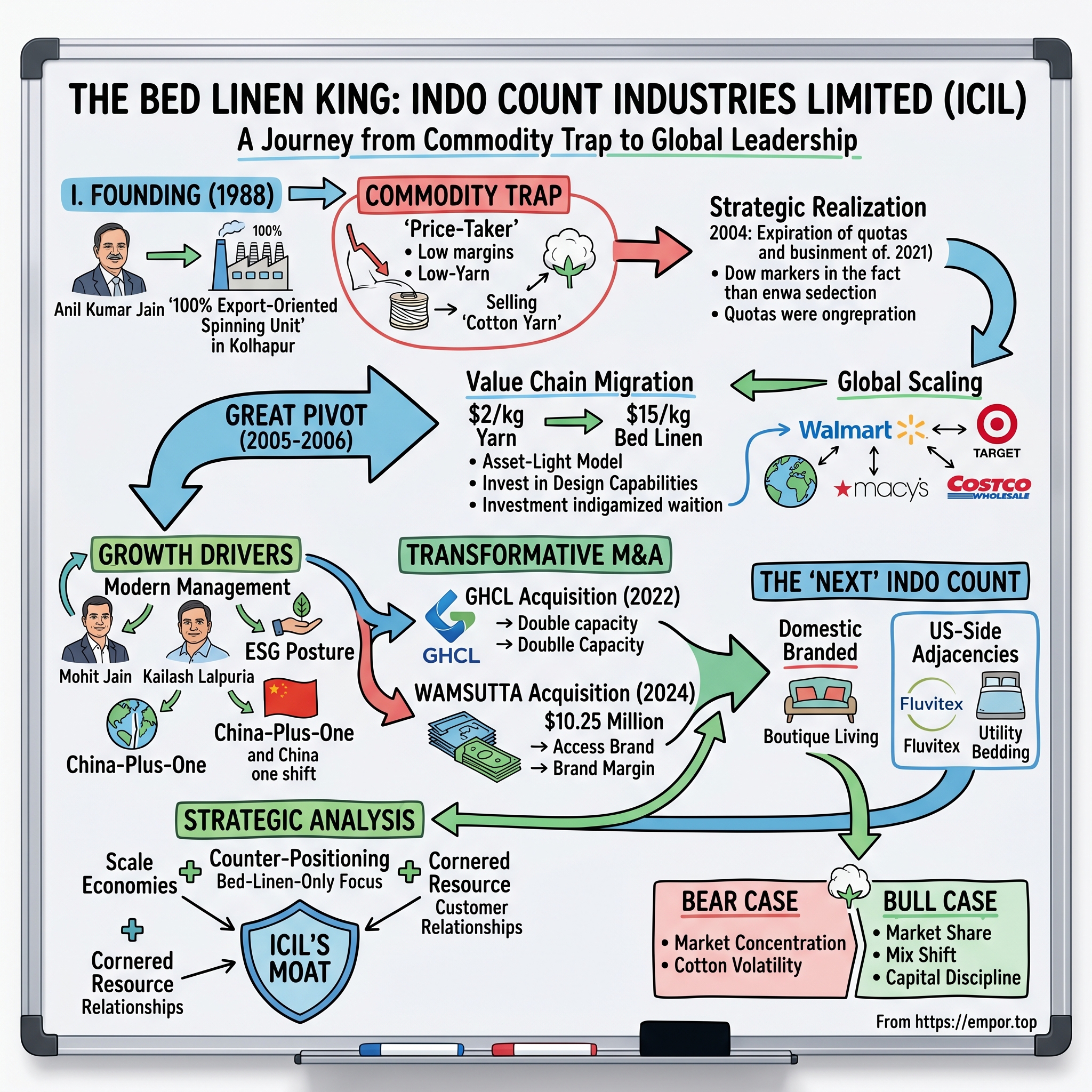 Indo Count Industries Limited visual story map