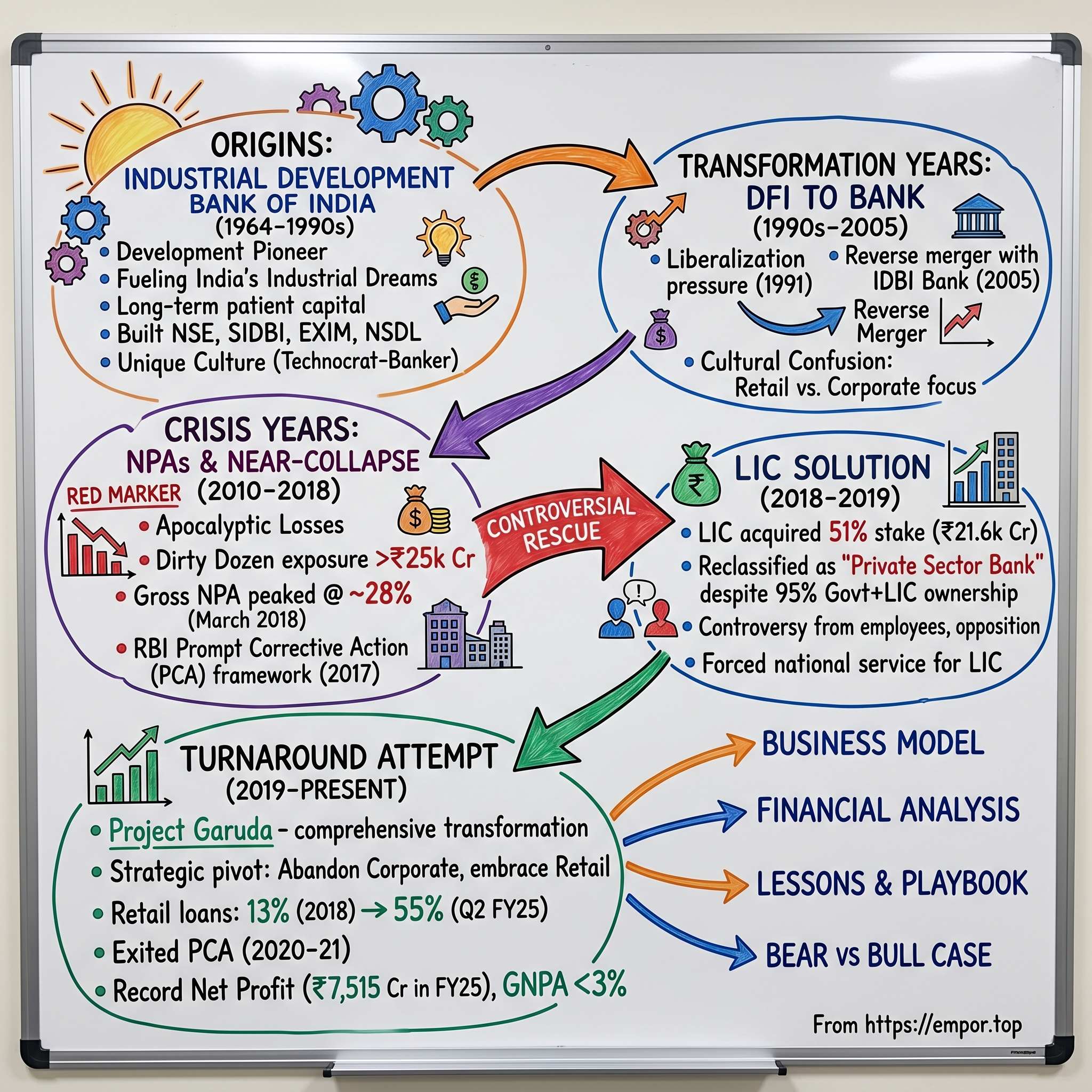 IDBI Bank visual story map