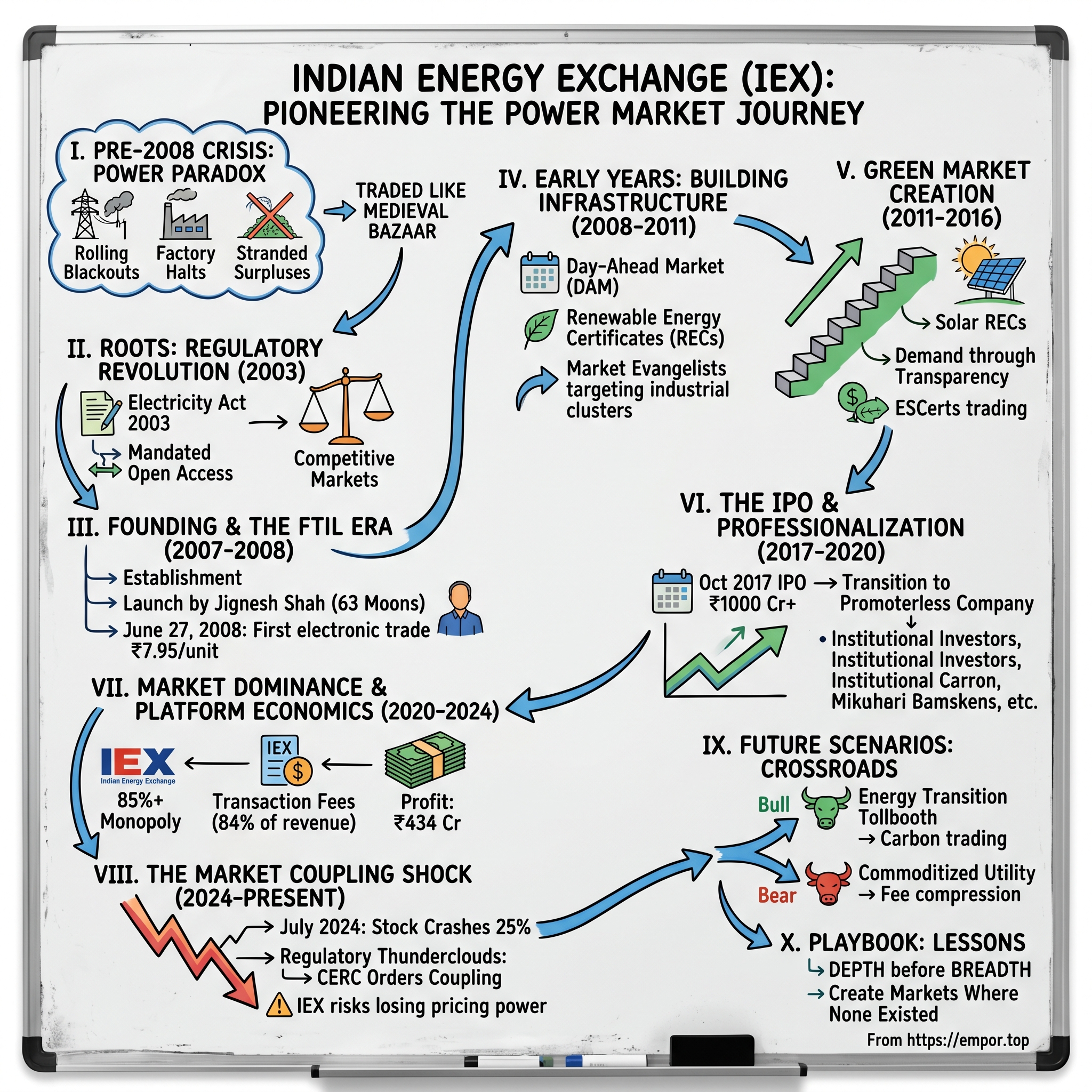 Indian Energy Exchange visual story map