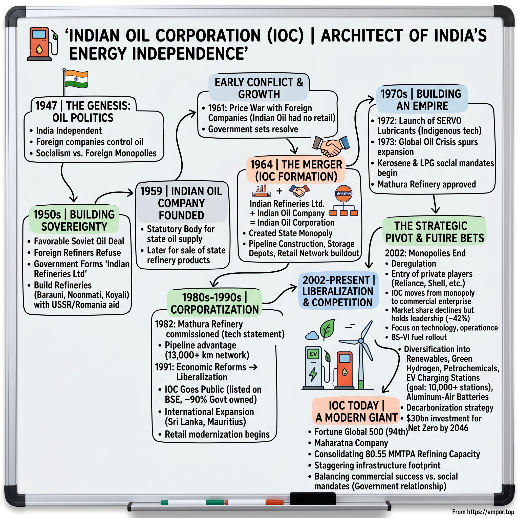 Indian Oil Corporation visual story map