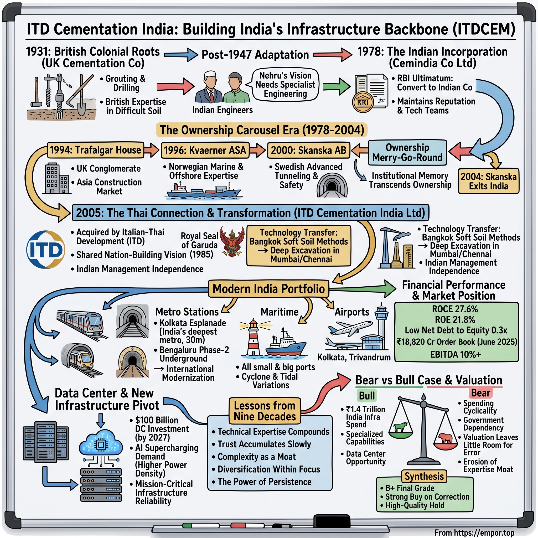 ITD Cementation India visual story map