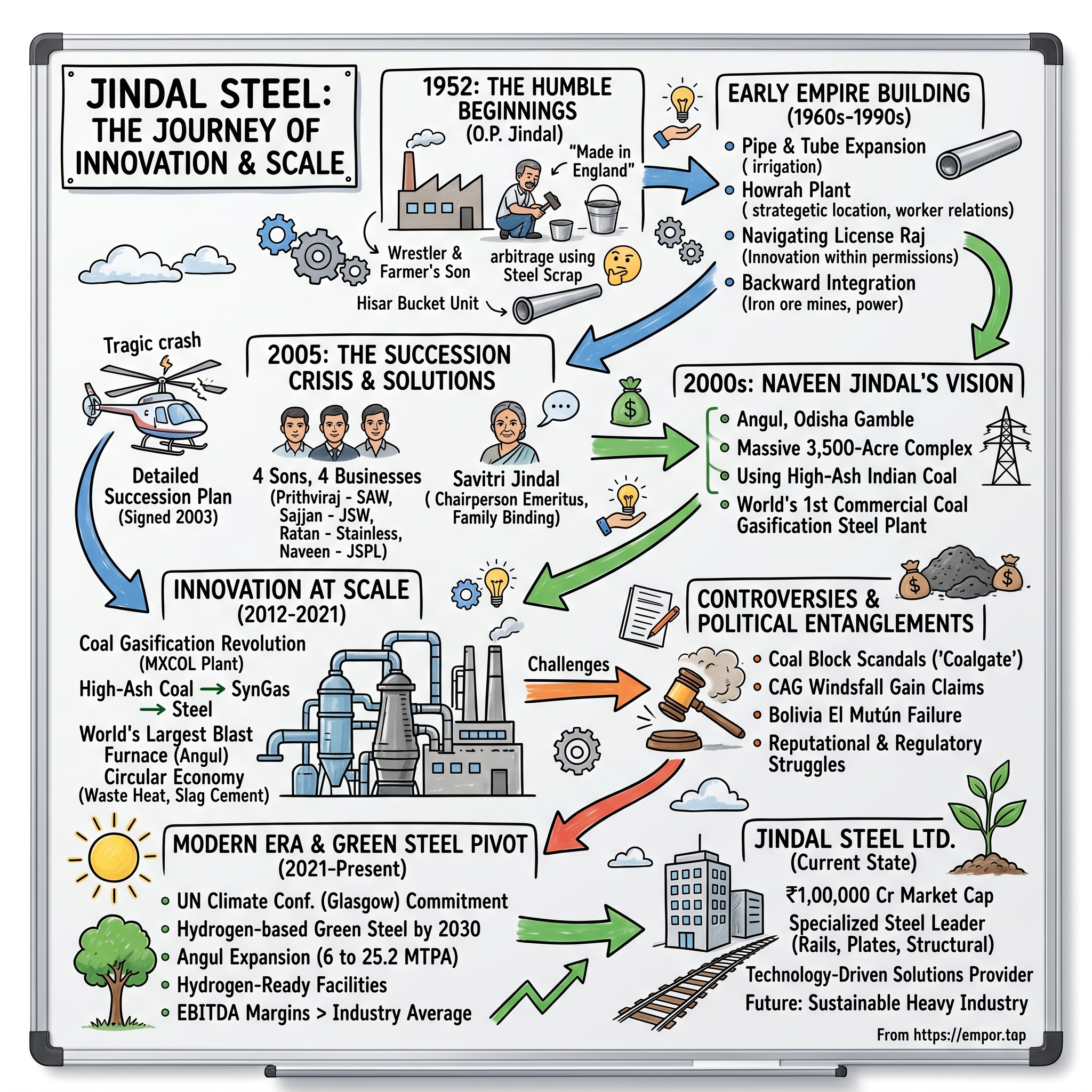 Jindal Steel & Power visual story map