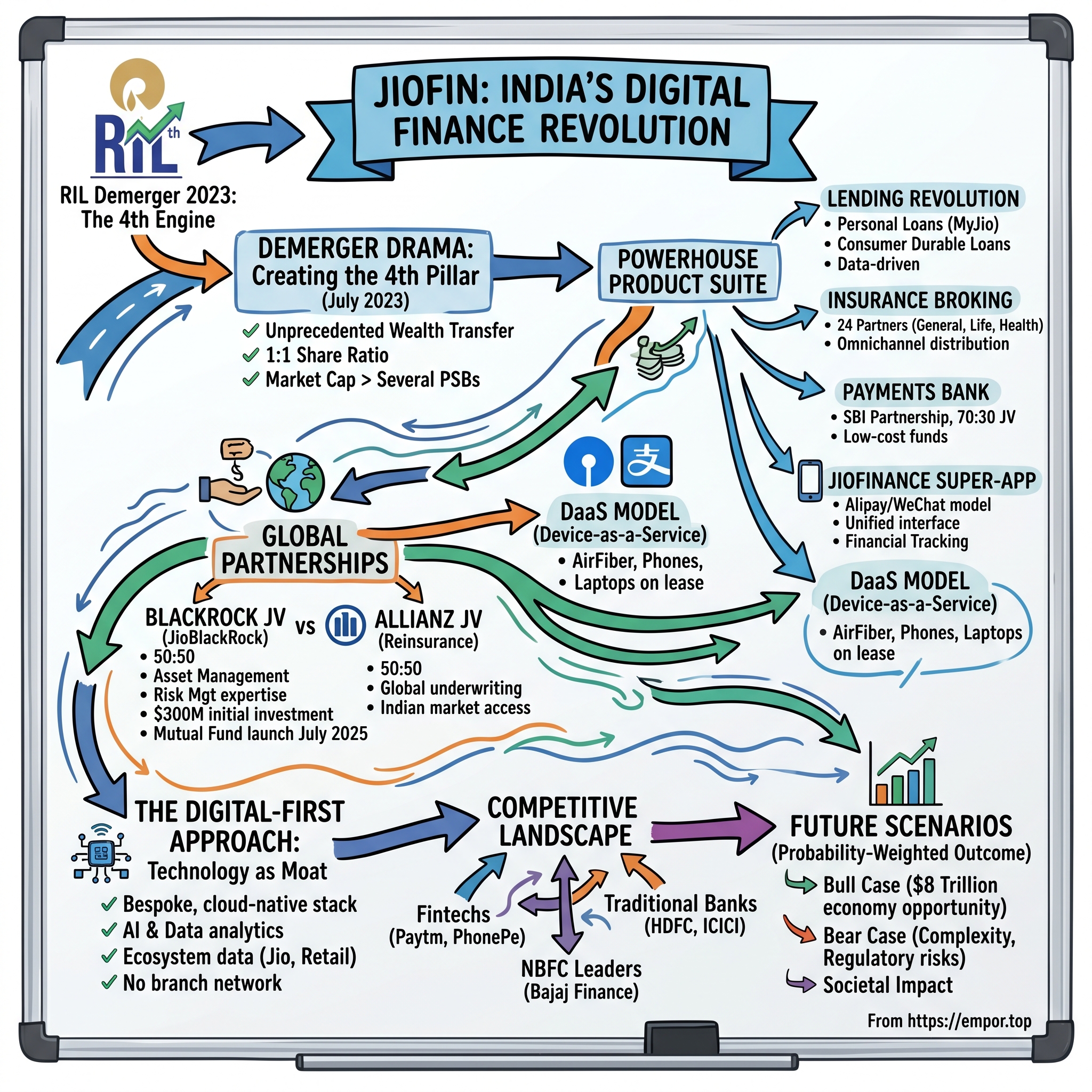 Jio Financial Services visual story map