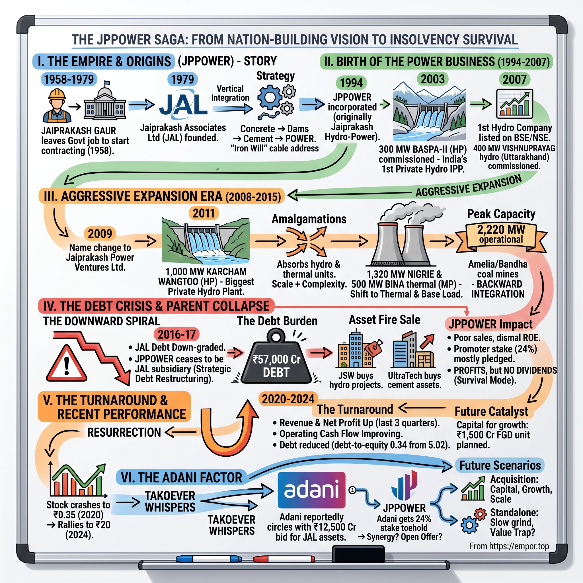 Jaiprakash Power Ventures visual story map