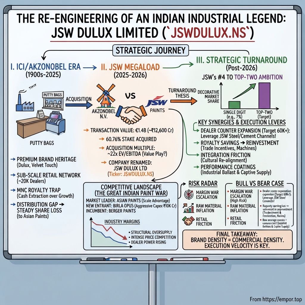 JSW Dulux Limited visual story map