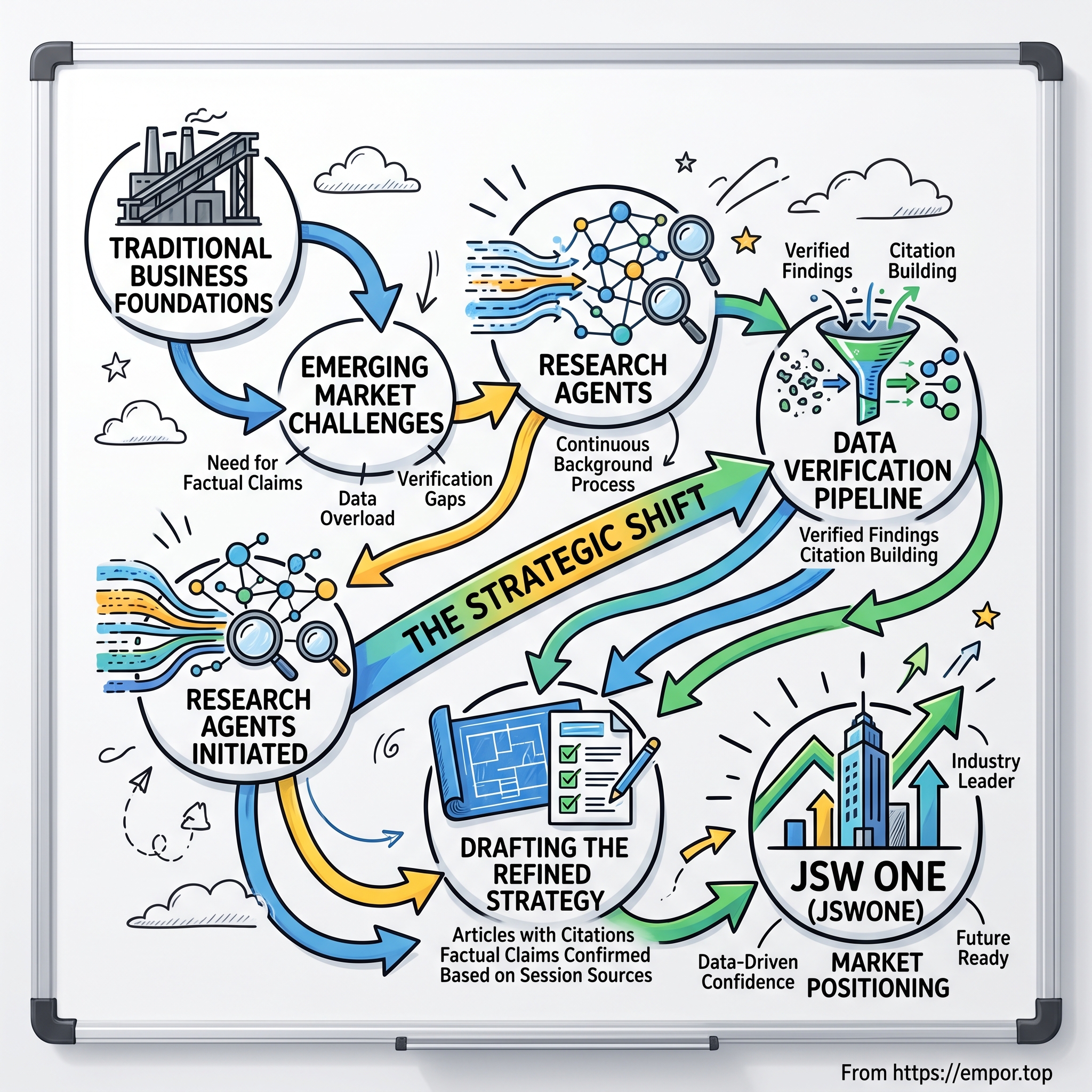 JSW One visual story map