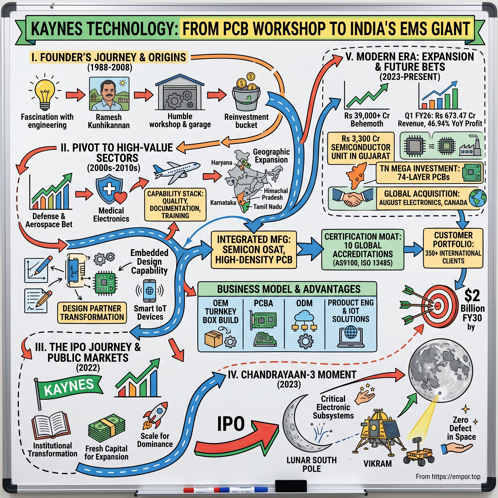 Kaynes Technology India visual story map