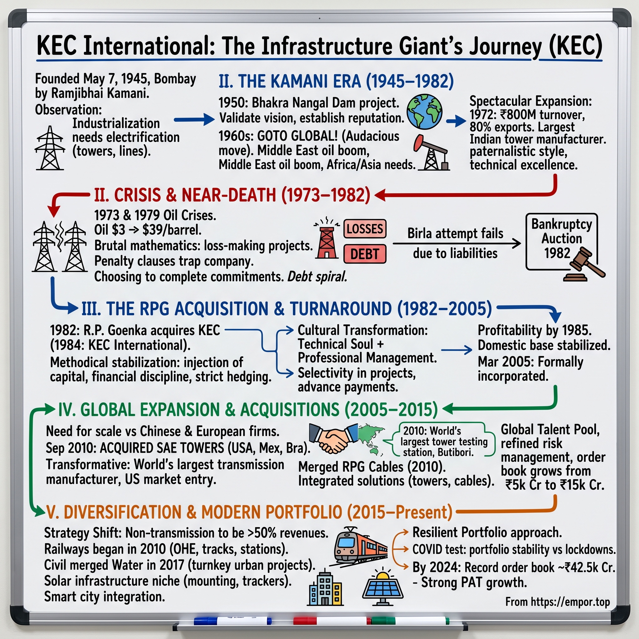 KEC International visual story map