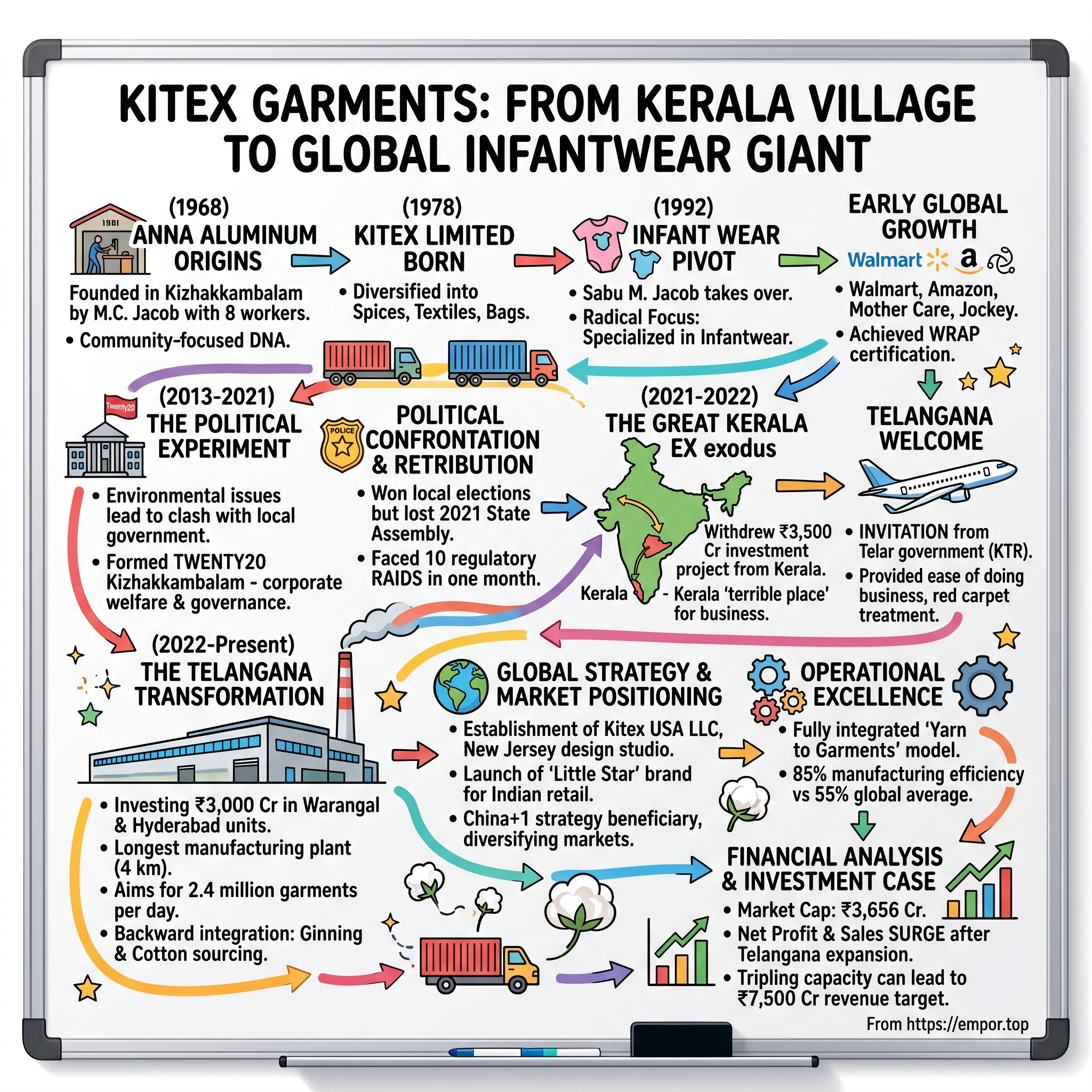 Kitex Garments visual story map