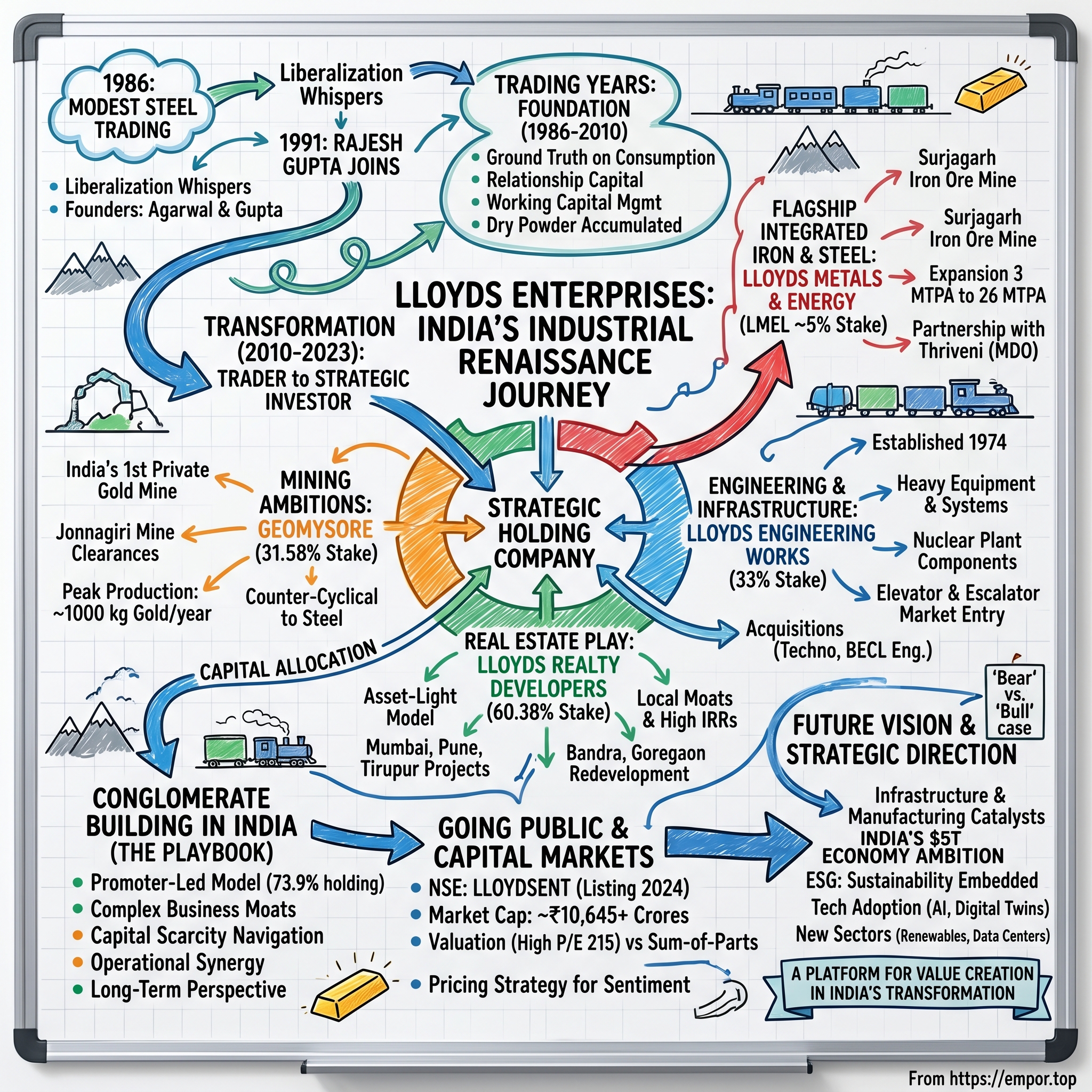 Lloyds Enterprises visual story map