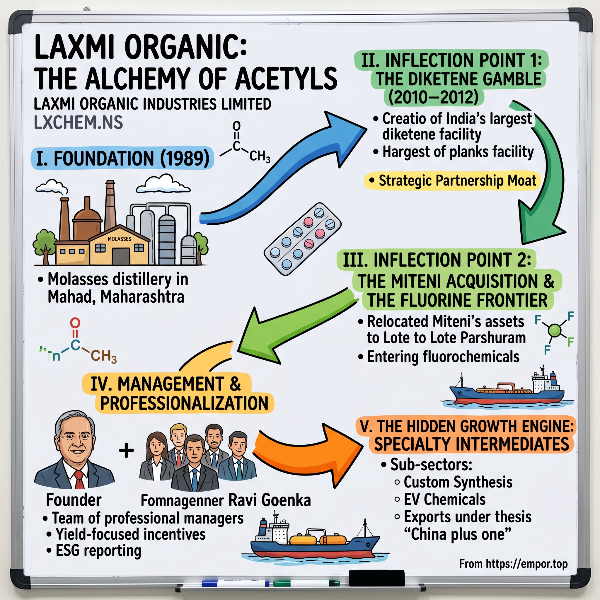 Laxmi Organic Industries Limited visual story map