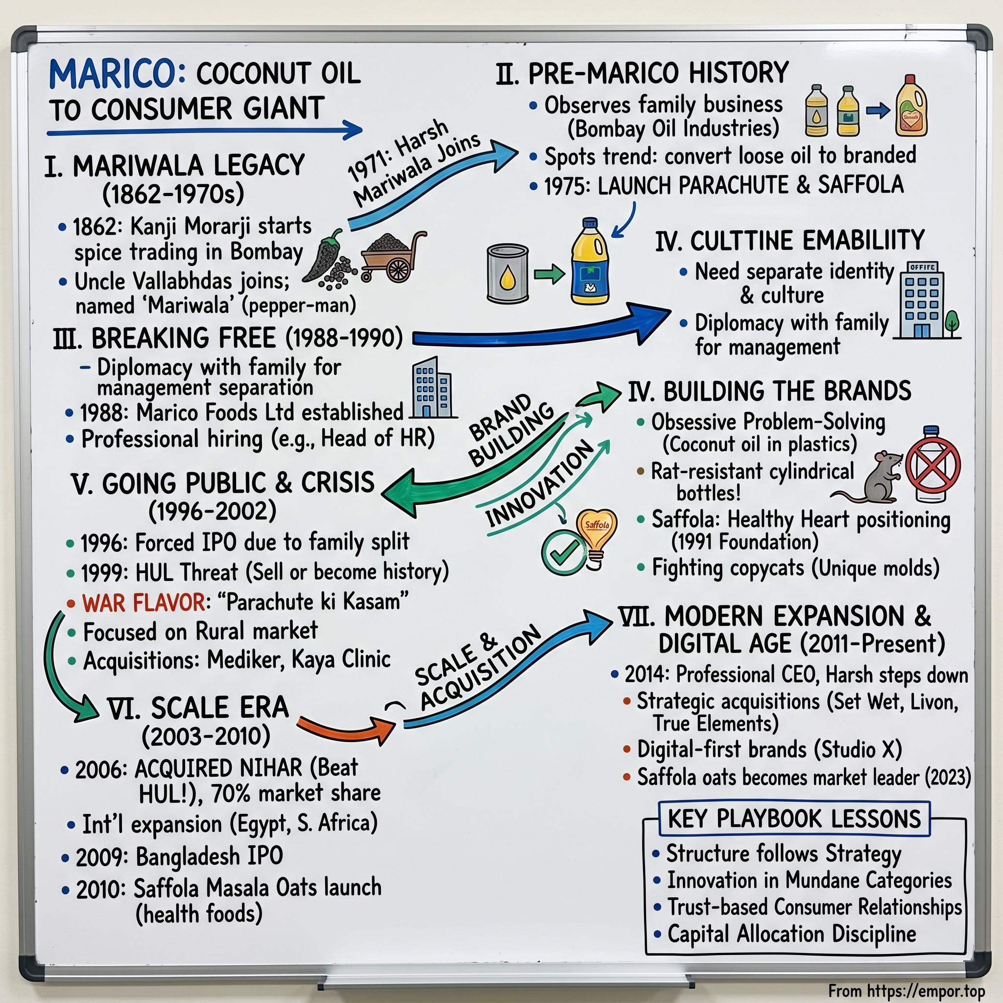 Marico Limited visual story map