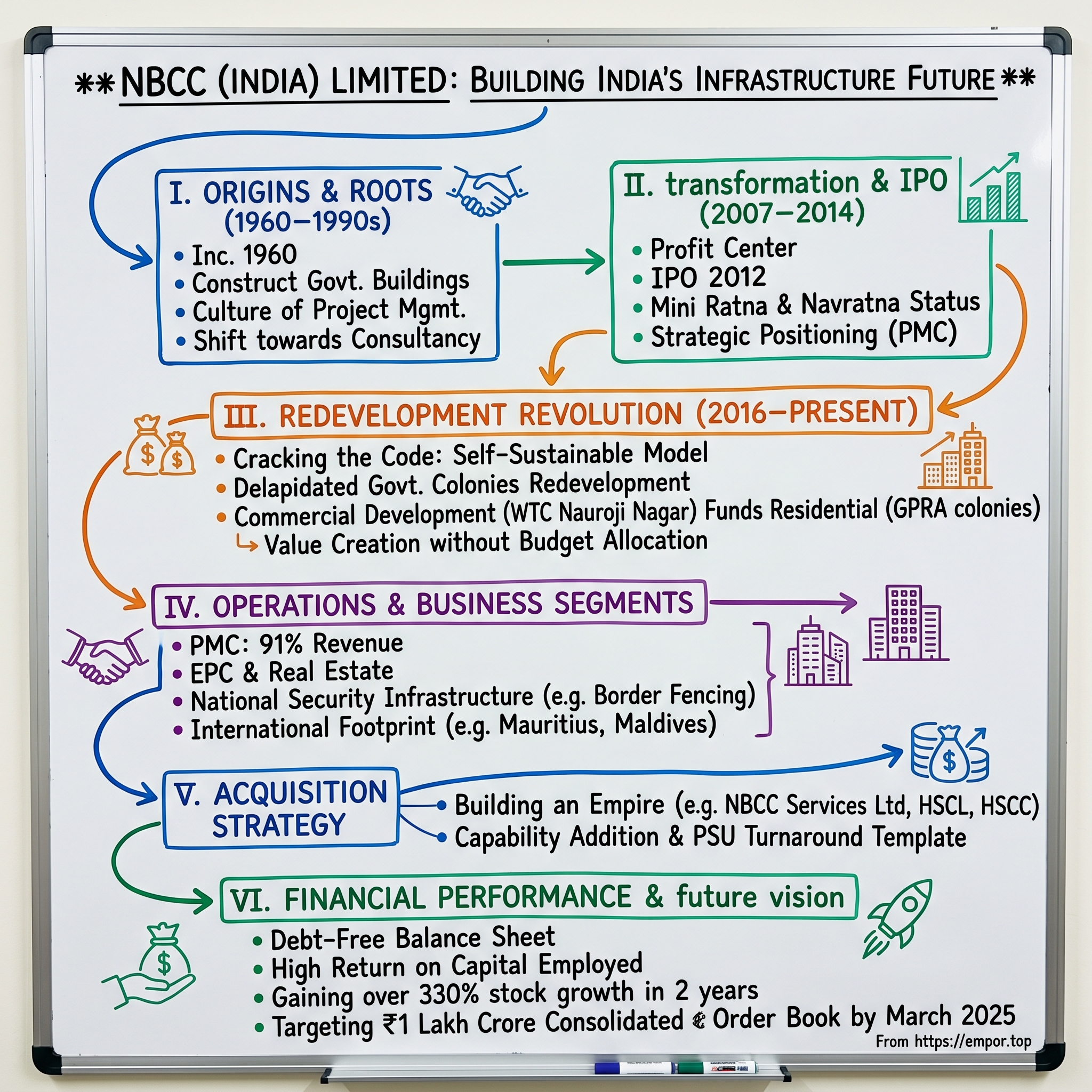 NBCC (India) visual story map