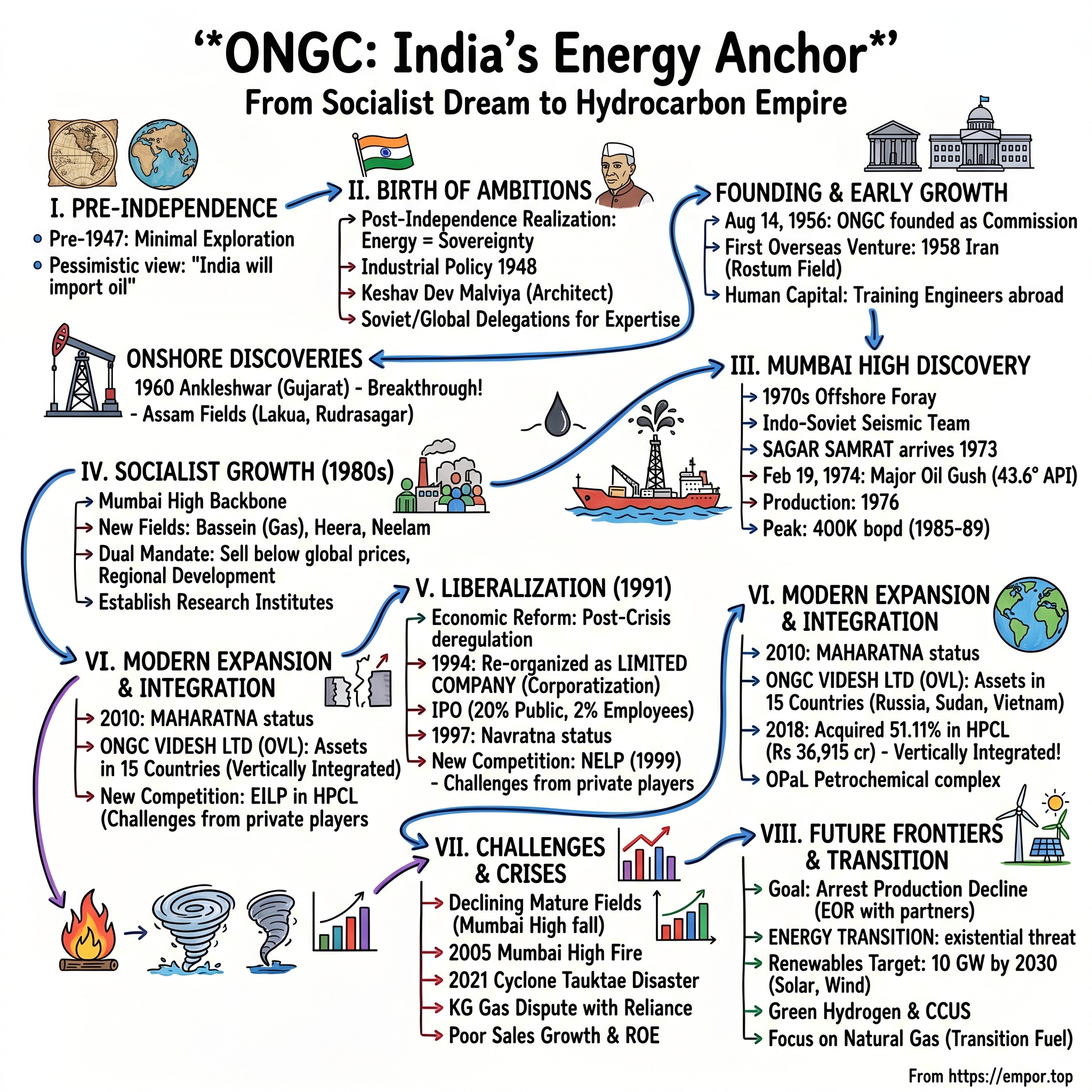 Oil & Natural Gas Corporation visual story map