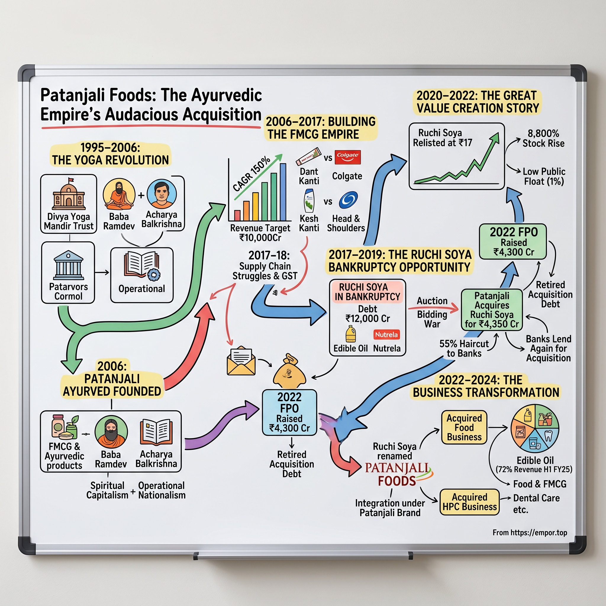 Patanjali Foods visual story map