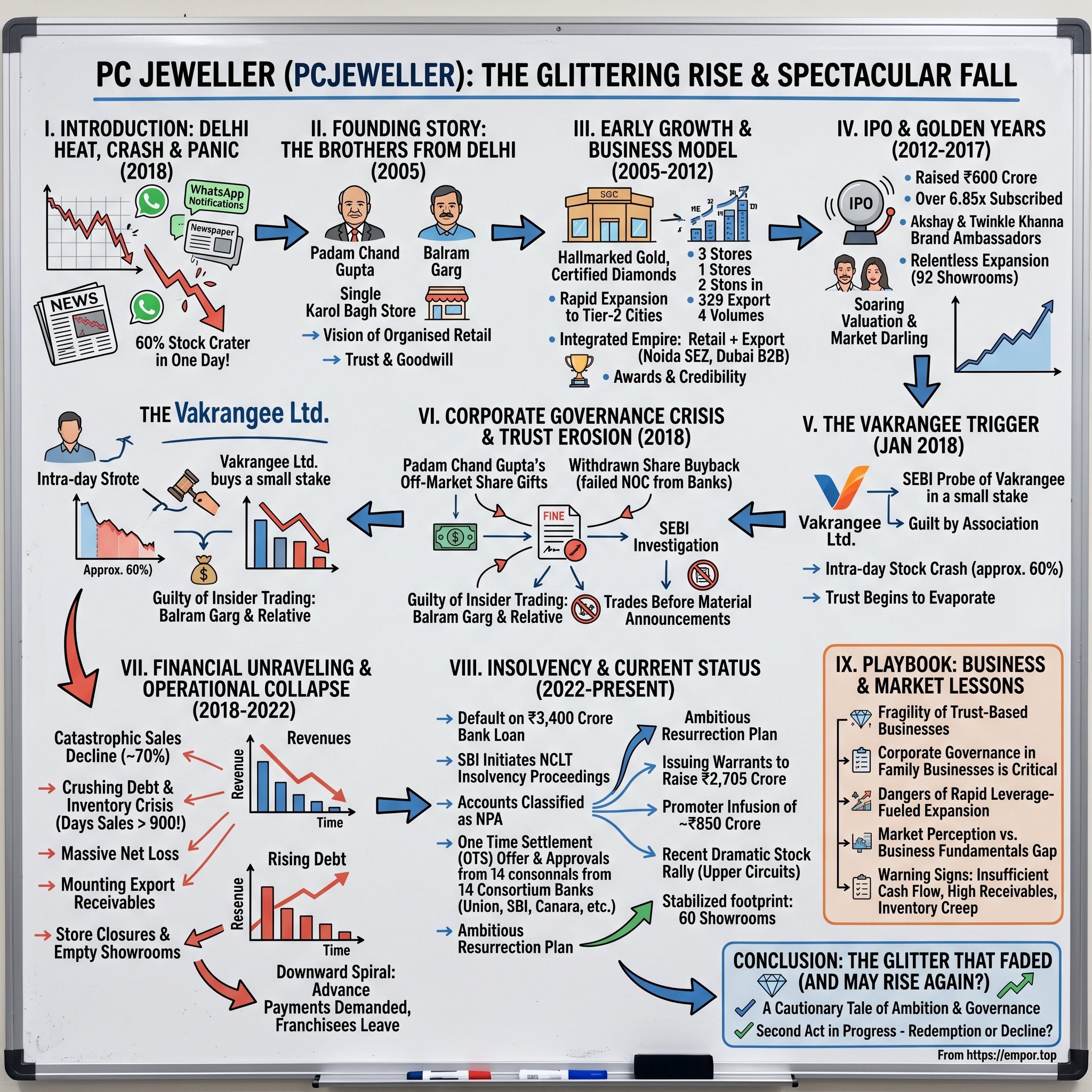 PC Jeweller visual story map