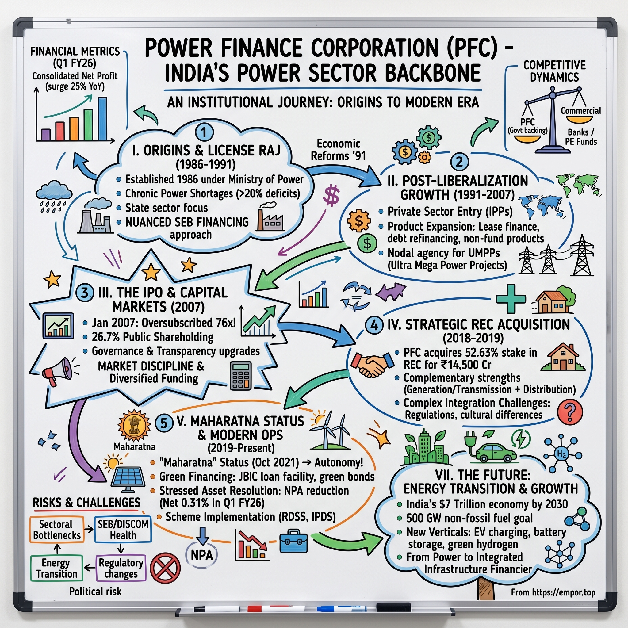 Power Finance Corporation visual story map