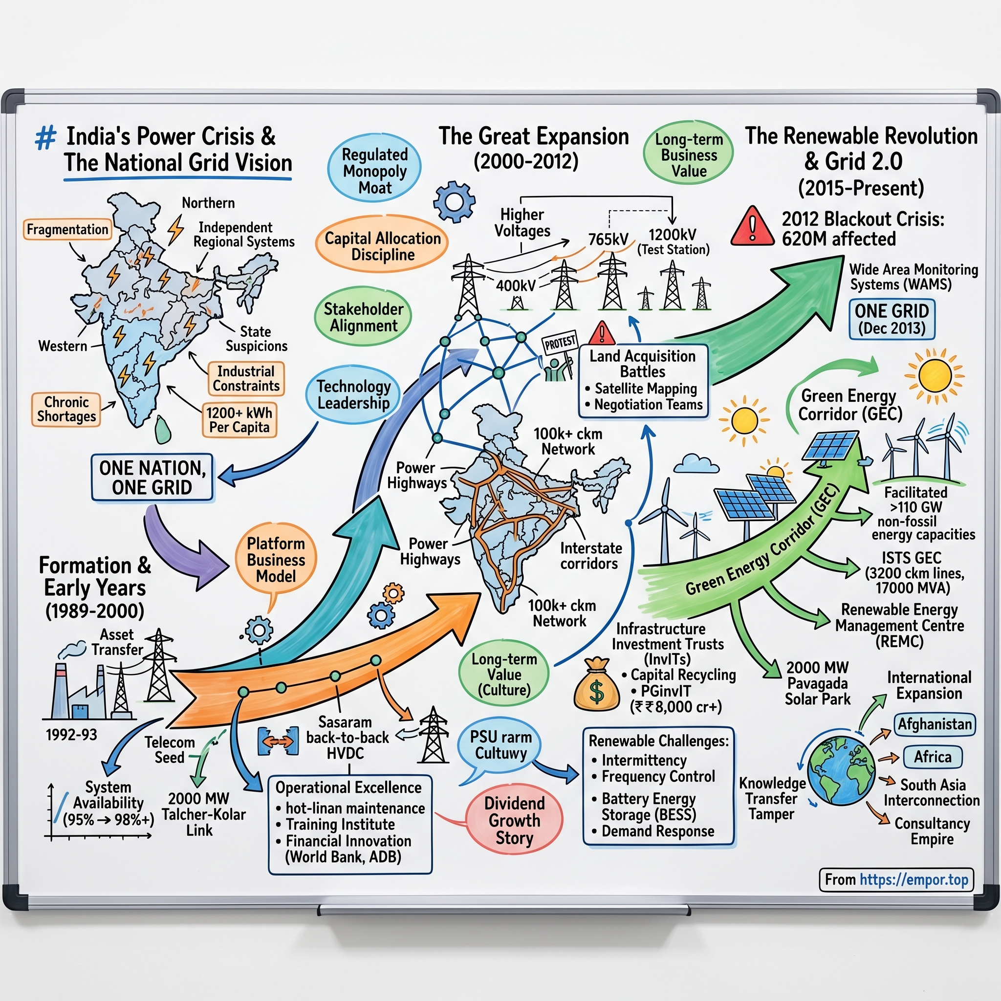 Power Grid Corporation of India visual story map