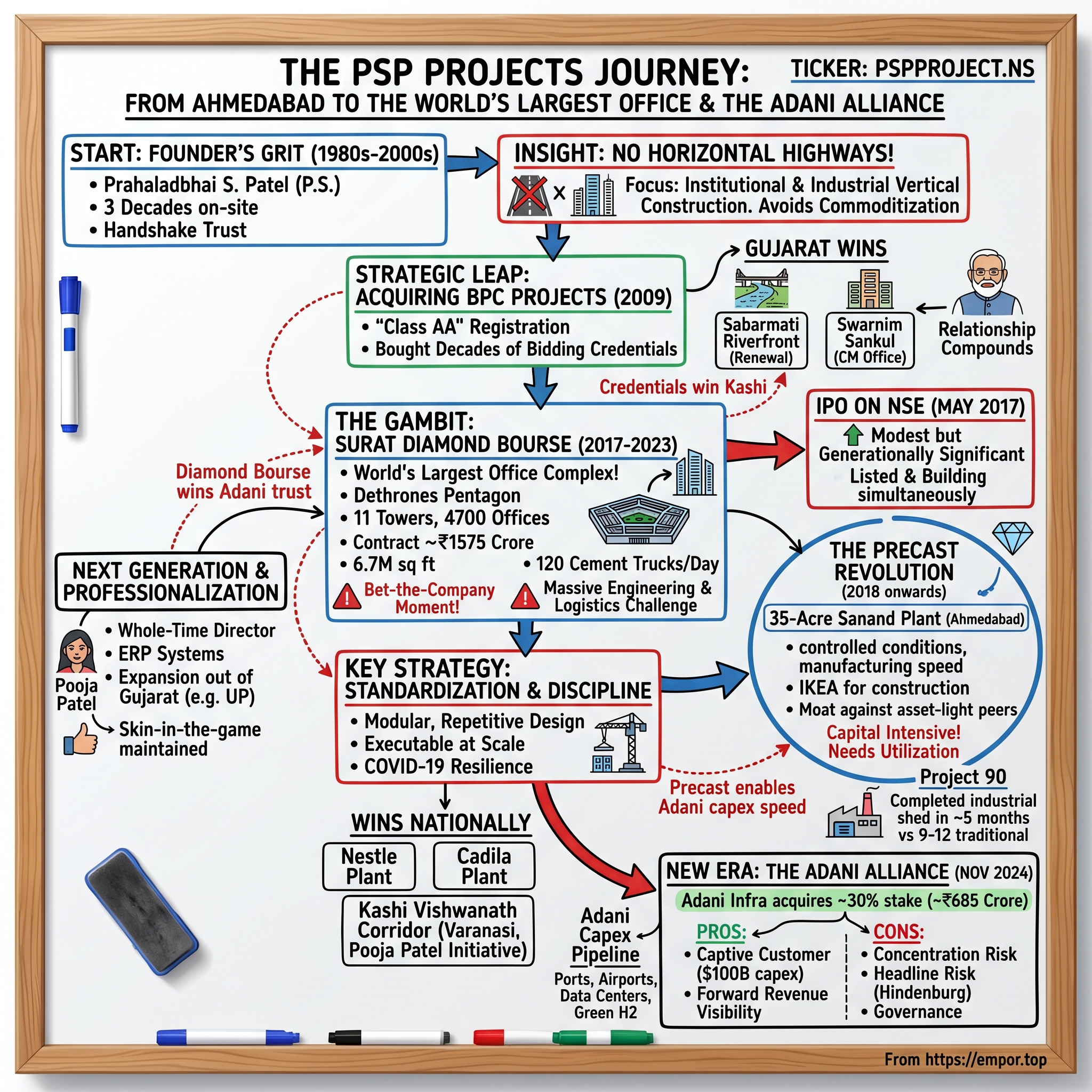 PSP Projects Limited visual story map