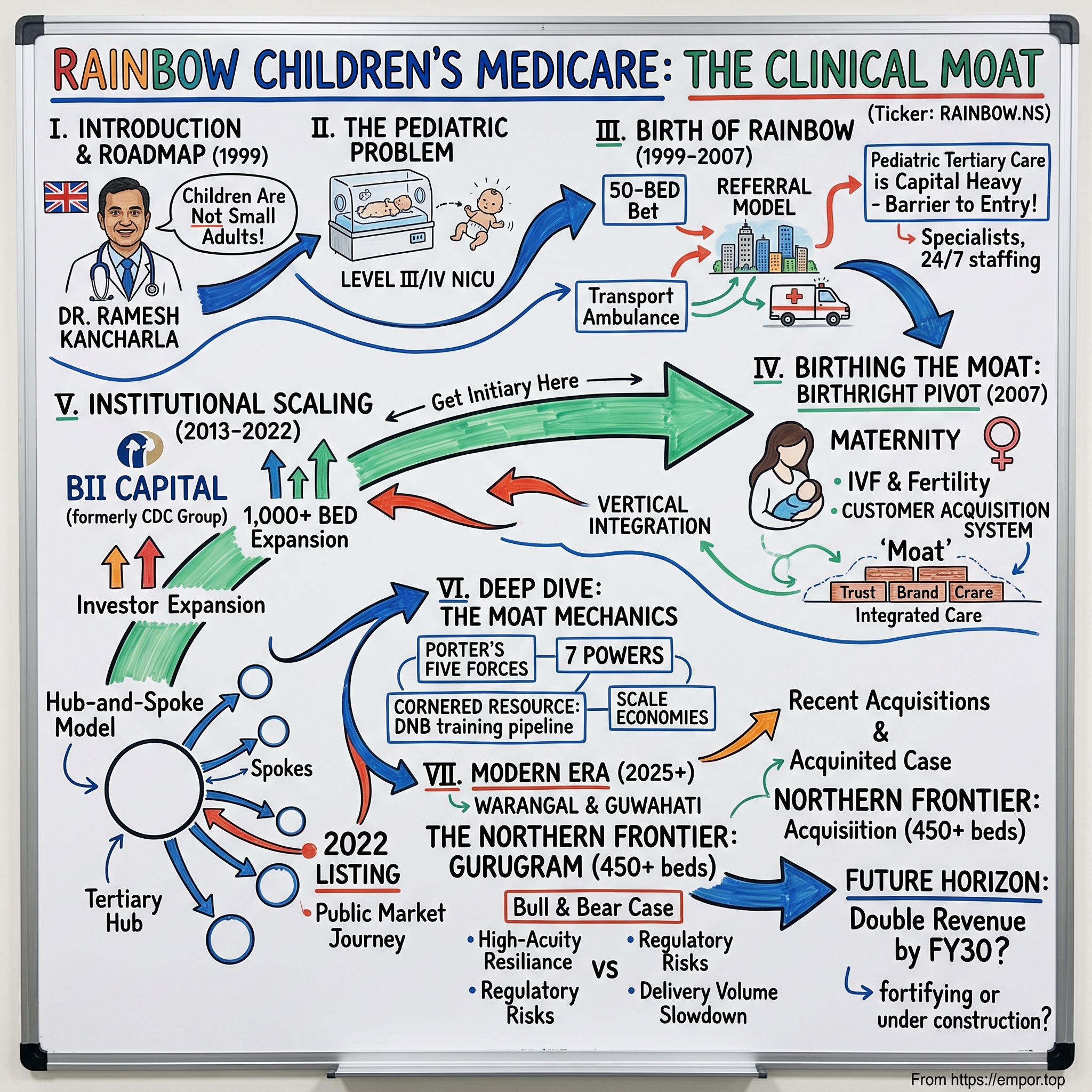 Rainbow Children's Medicare Limited visual story map