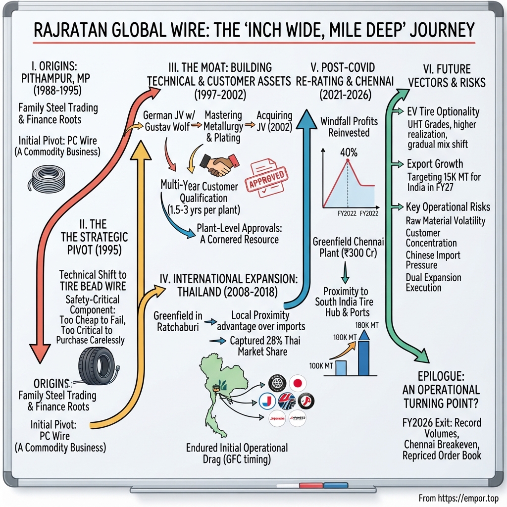 Rajratan Global Wire Limited visual story map