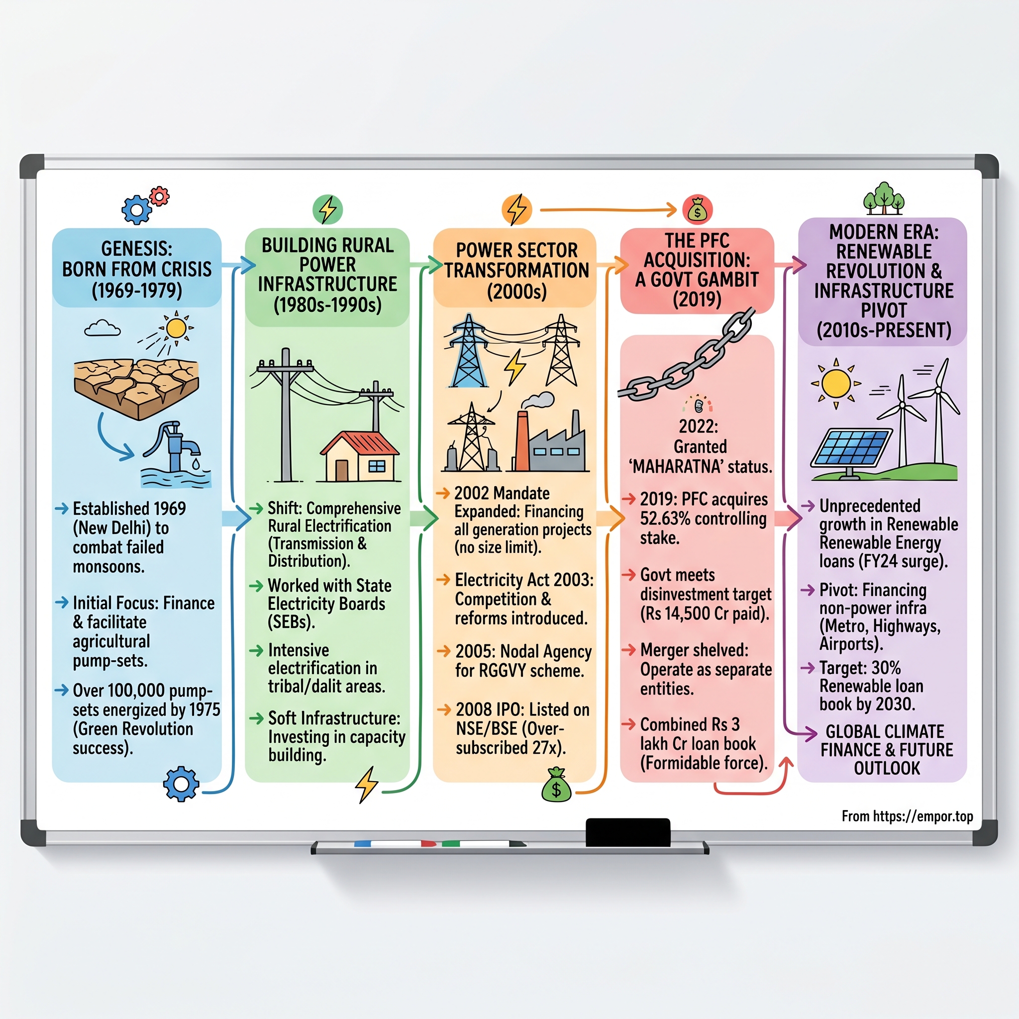 REC Limited visual story map
