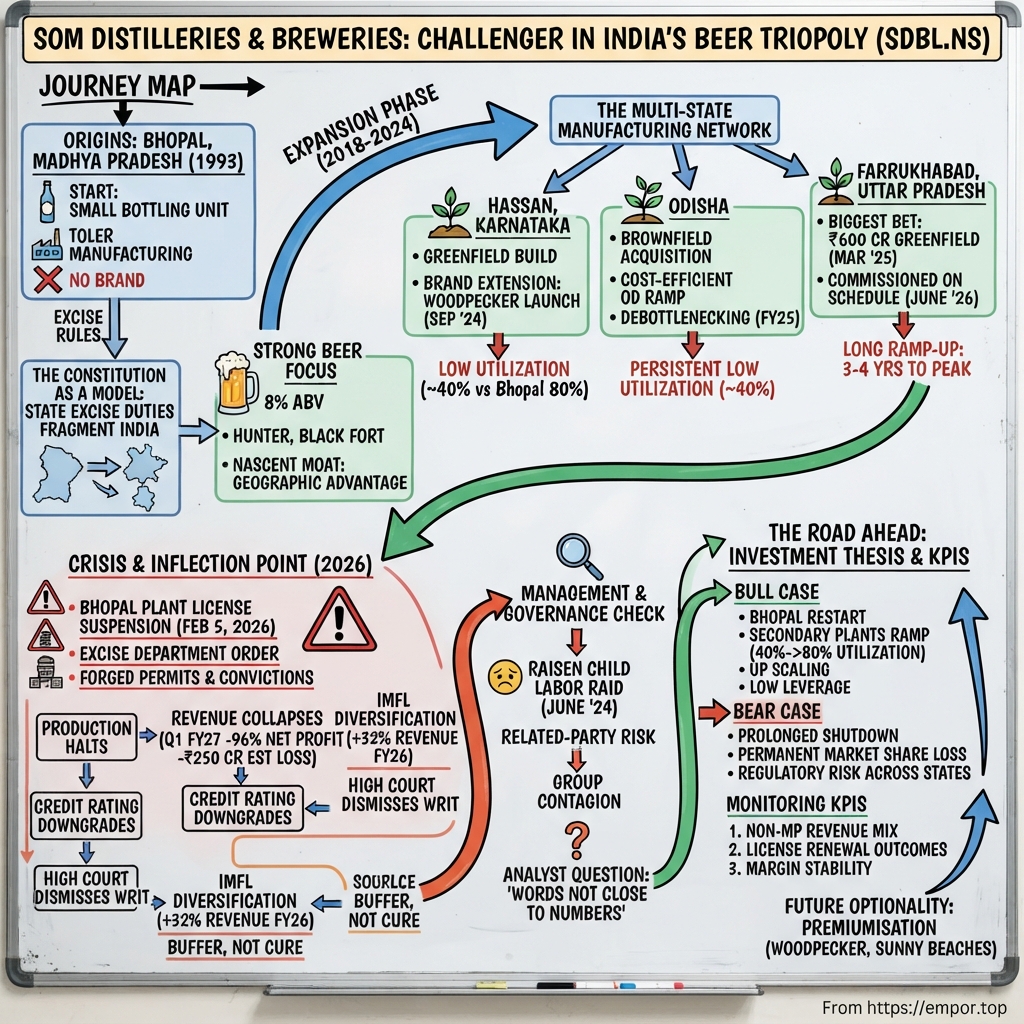 Som Distilleries & Breweries Limited visual story map