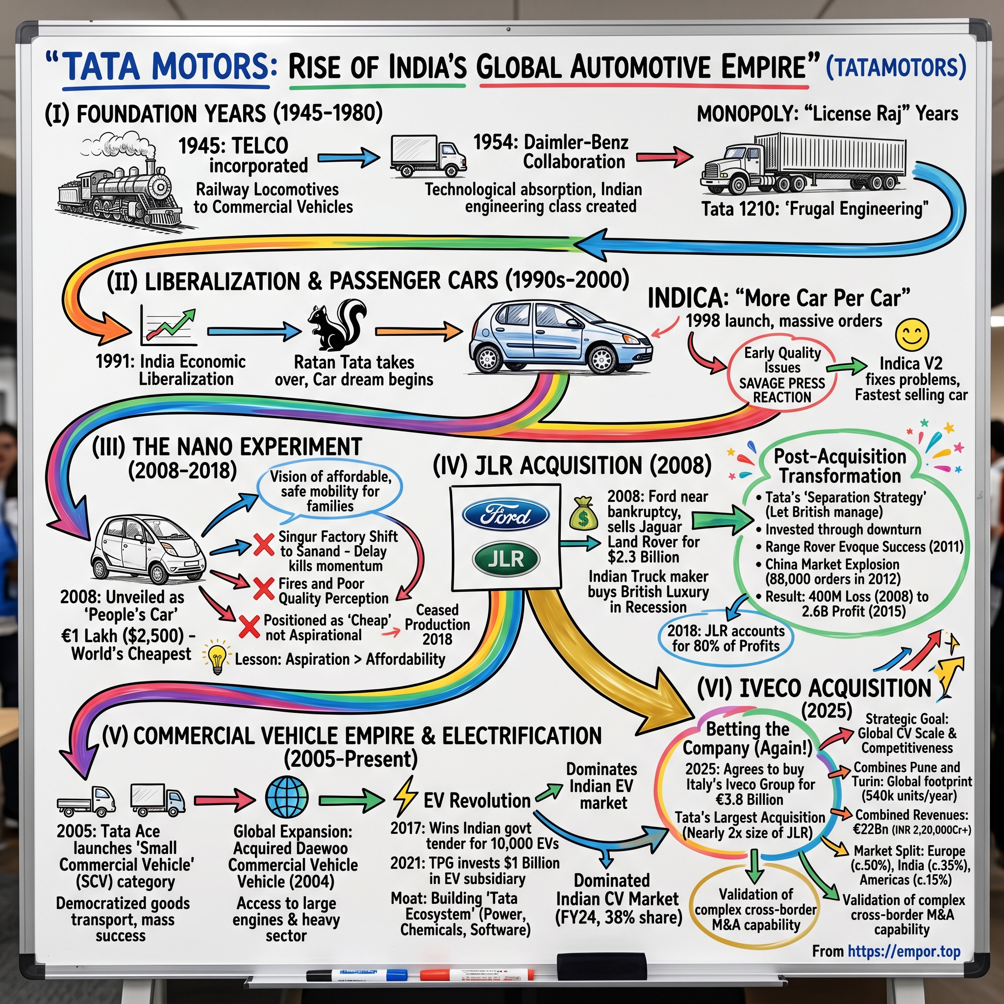 Tata Motors visual story map