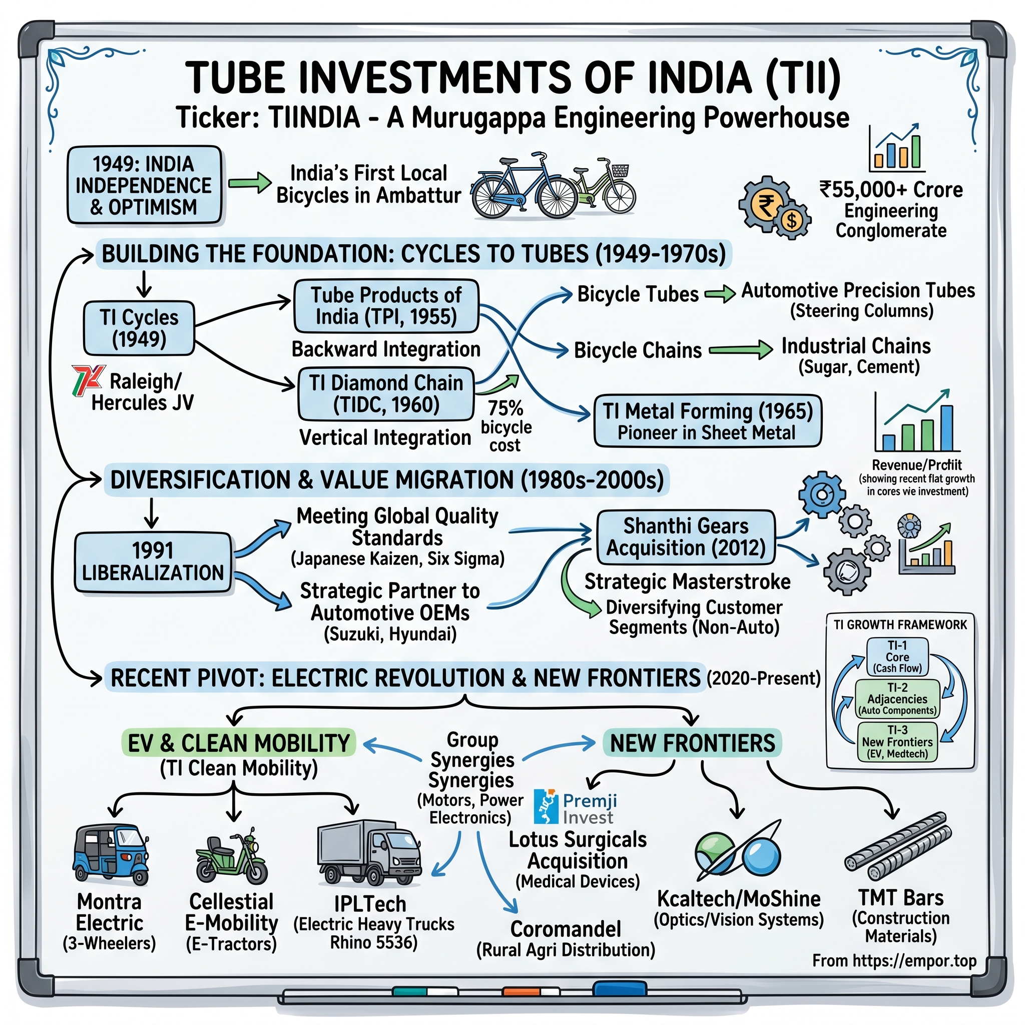 Tube Investments of India visual story map