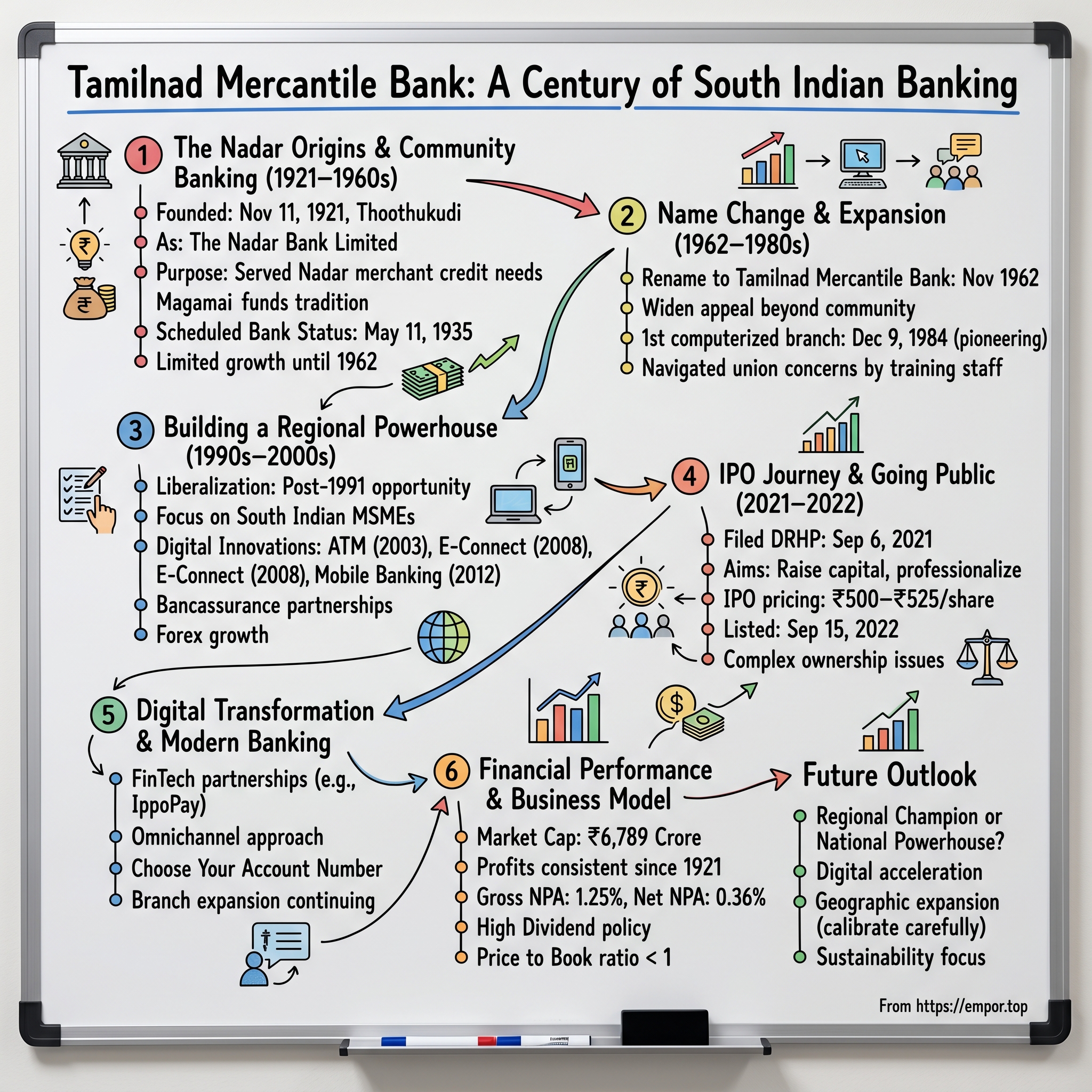 Tamilnad Mercantile Bank visual story map