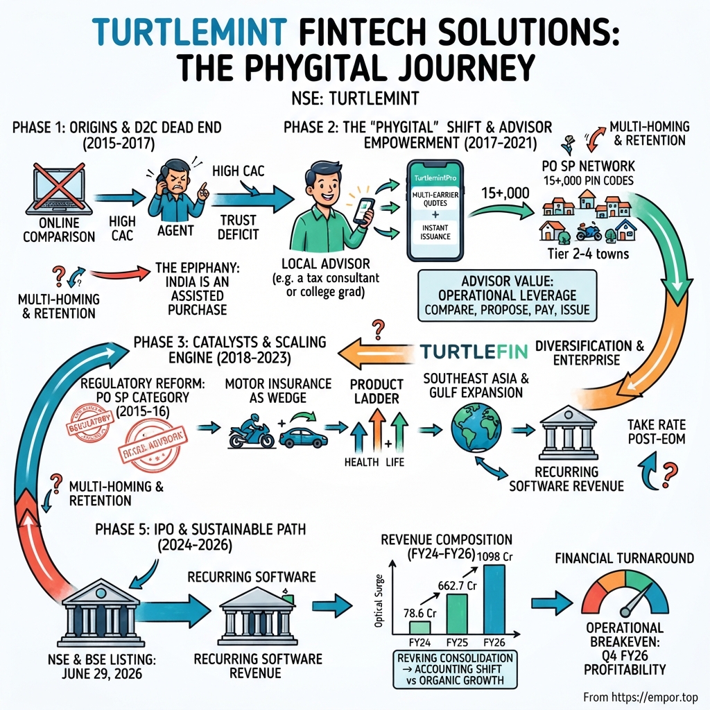Turtlemint Fintech Solutions visual story map
