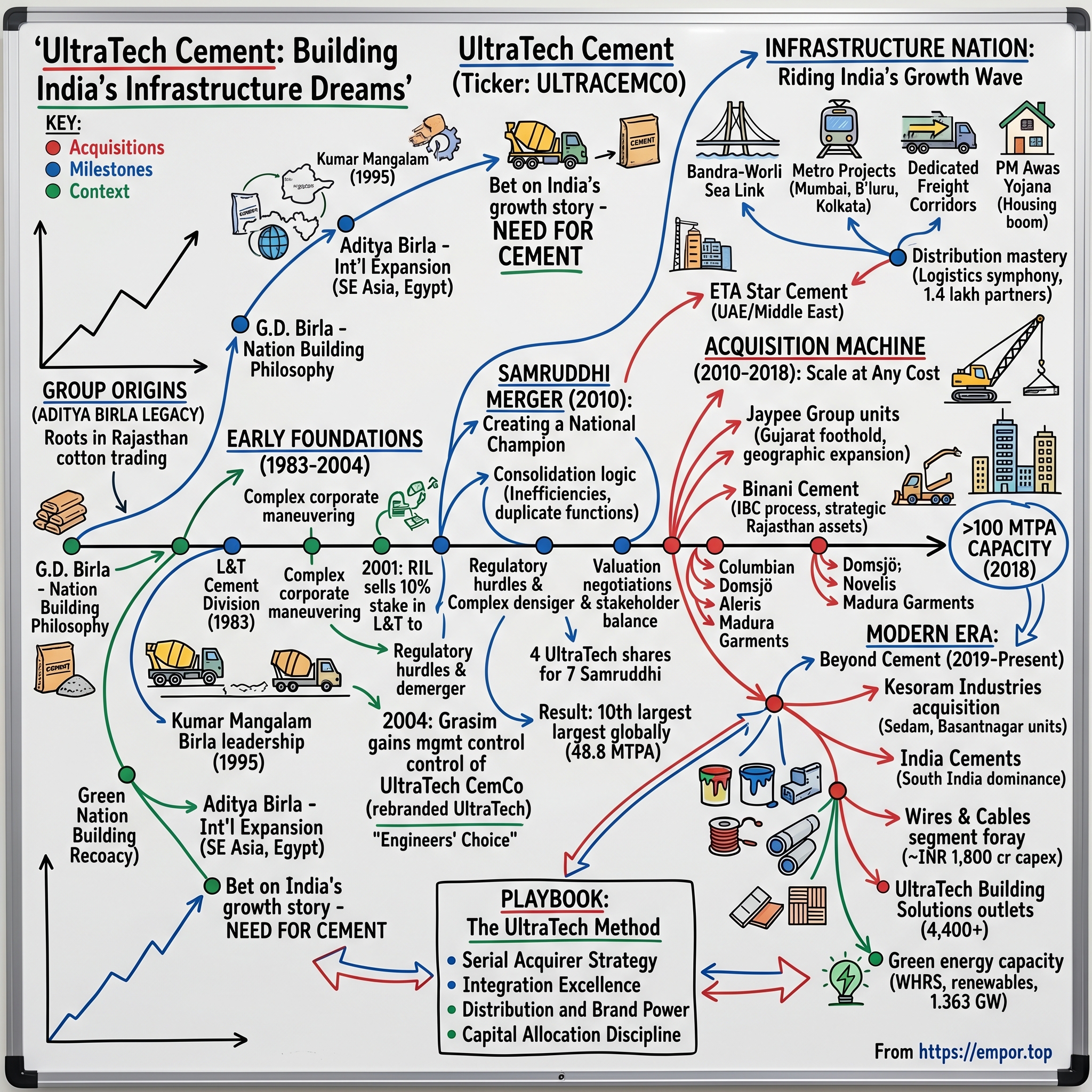 UltraTech Cement visual story map