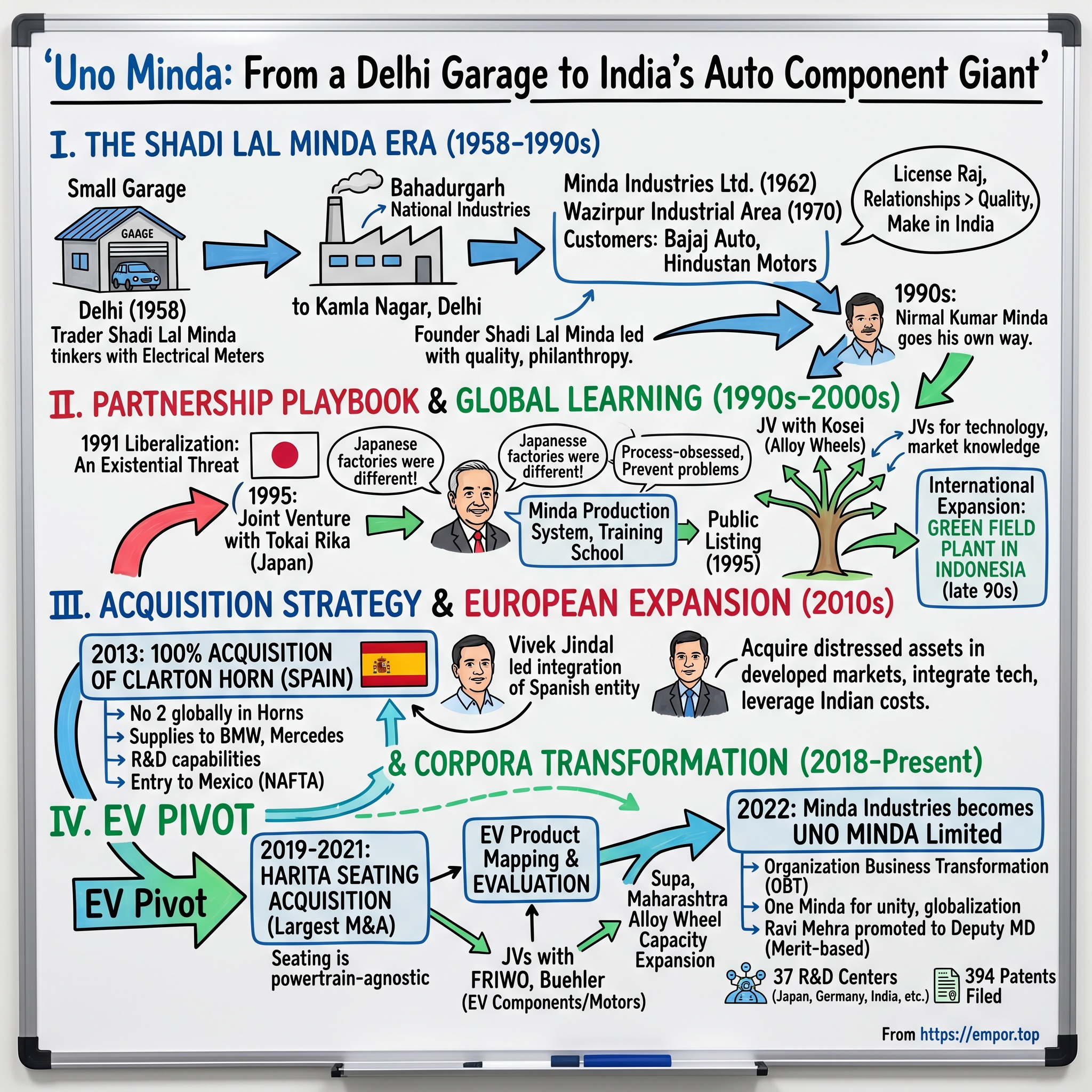 Uno Minda visual story map