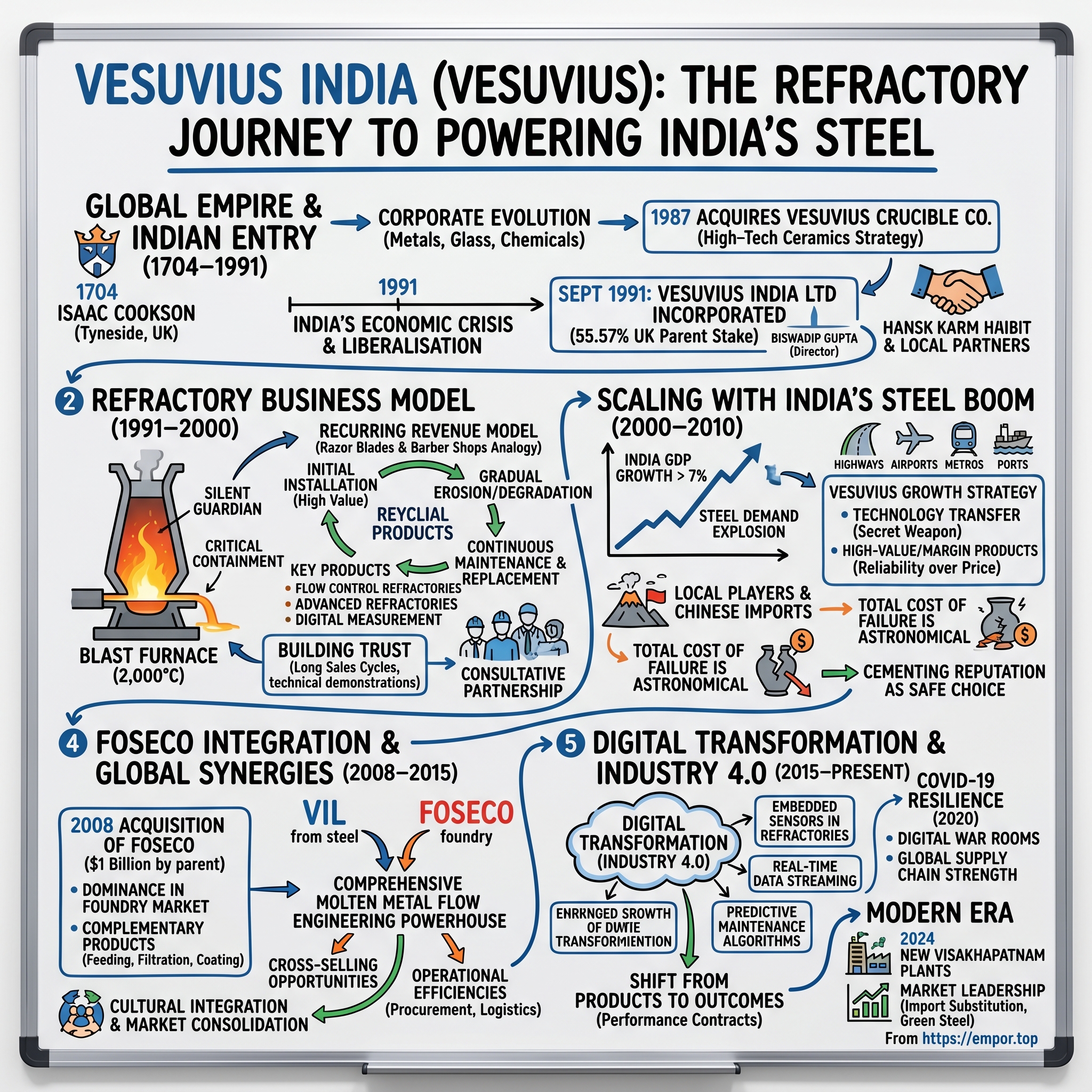 Vesuvius India visual story map