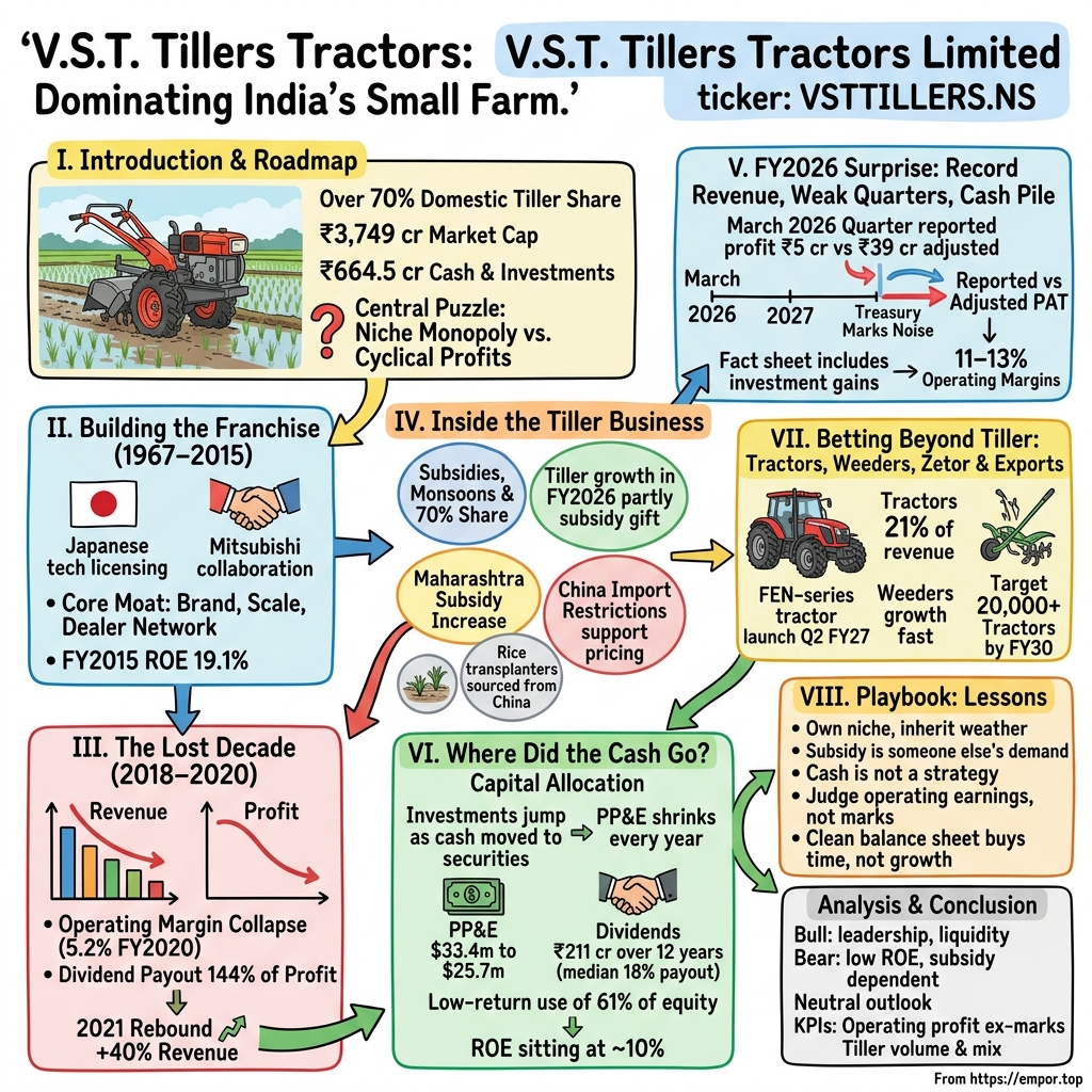 V.S.T. Tillers Tractors Limited visual story map
