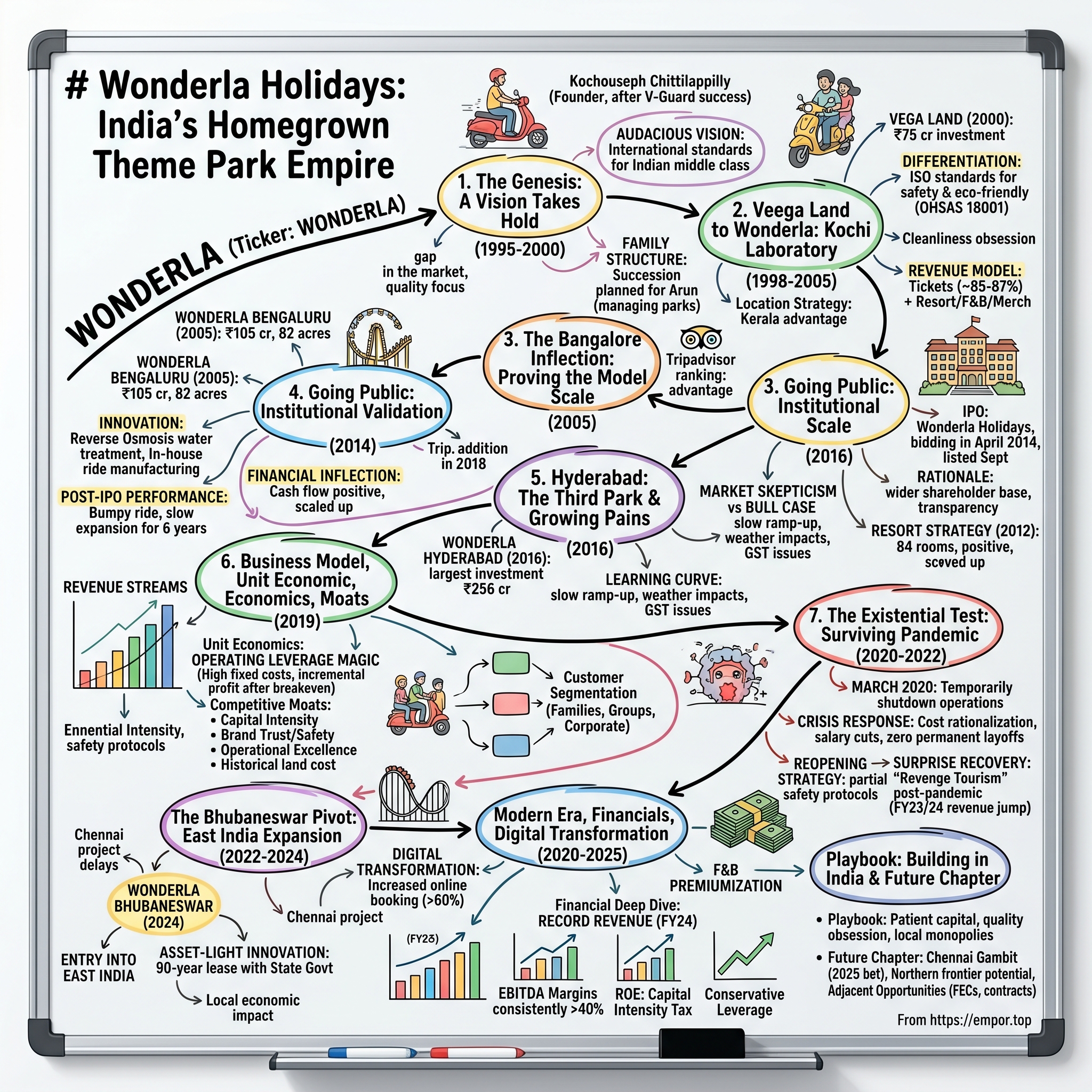 Wonderla Holidays visual story map