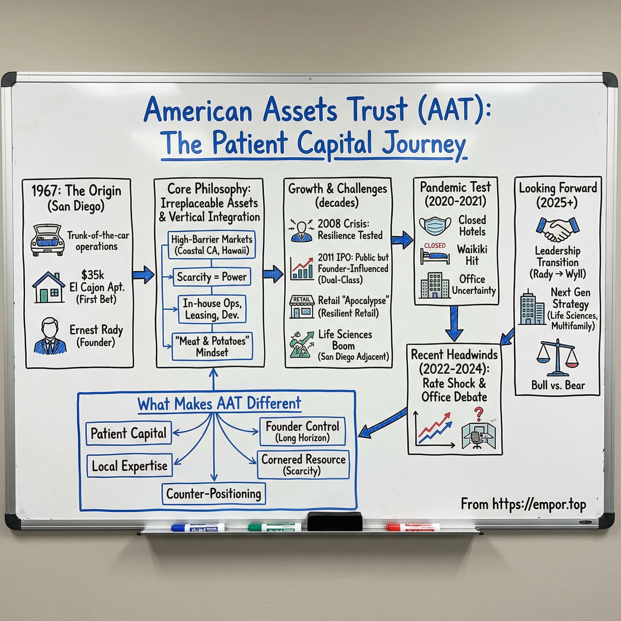 American Assets Trust visual story map
