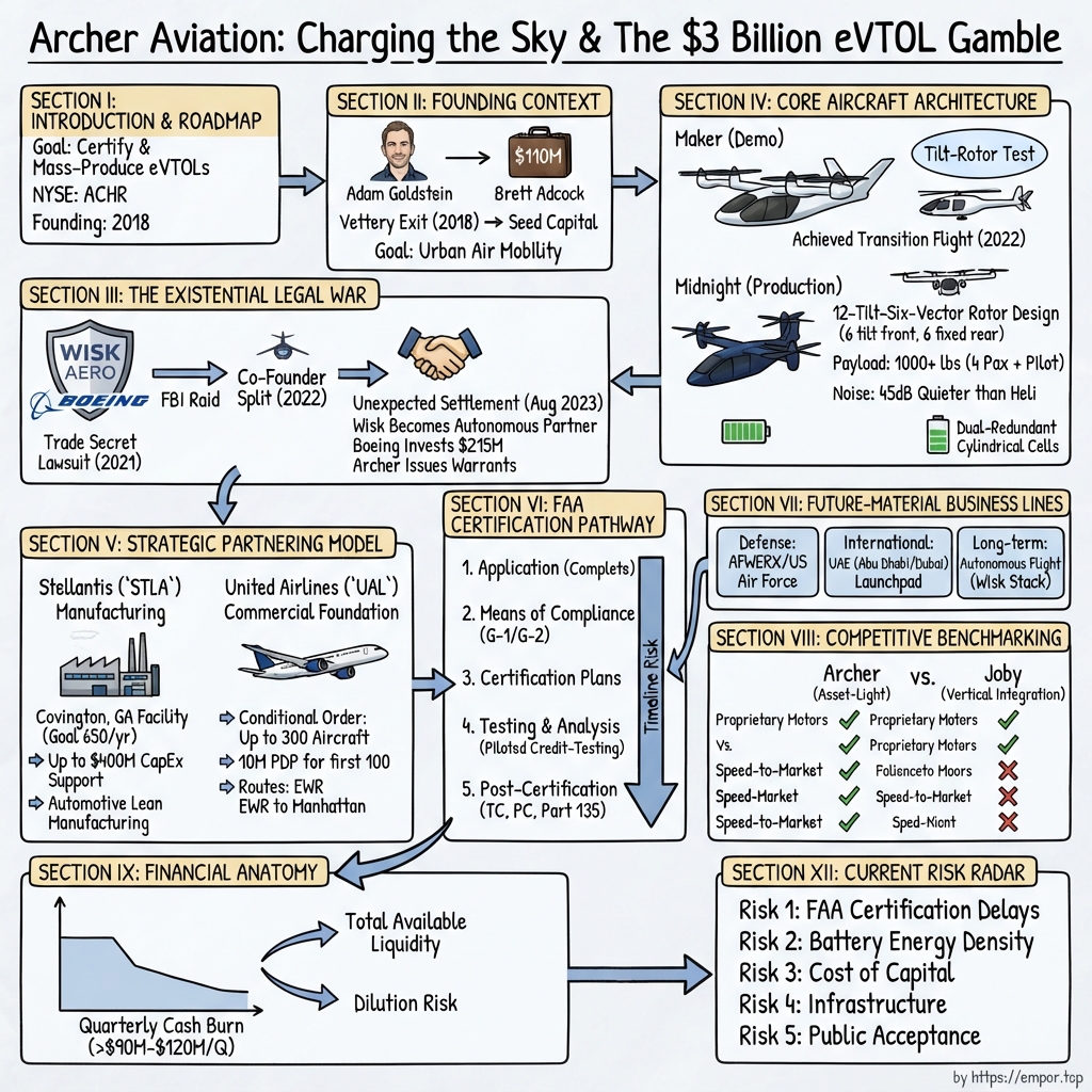Archer Aviation visual story map