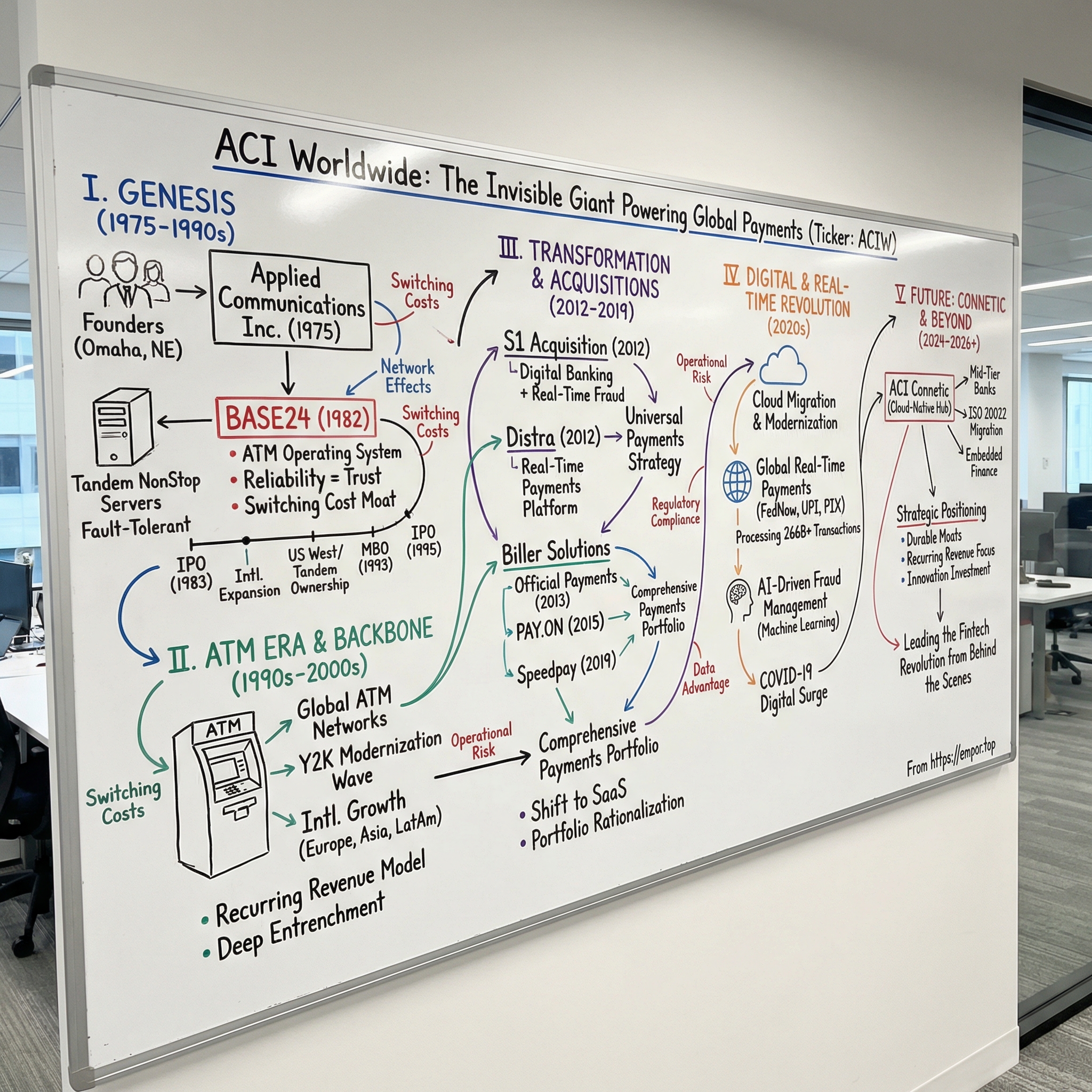 ACI Worldwide visual story map