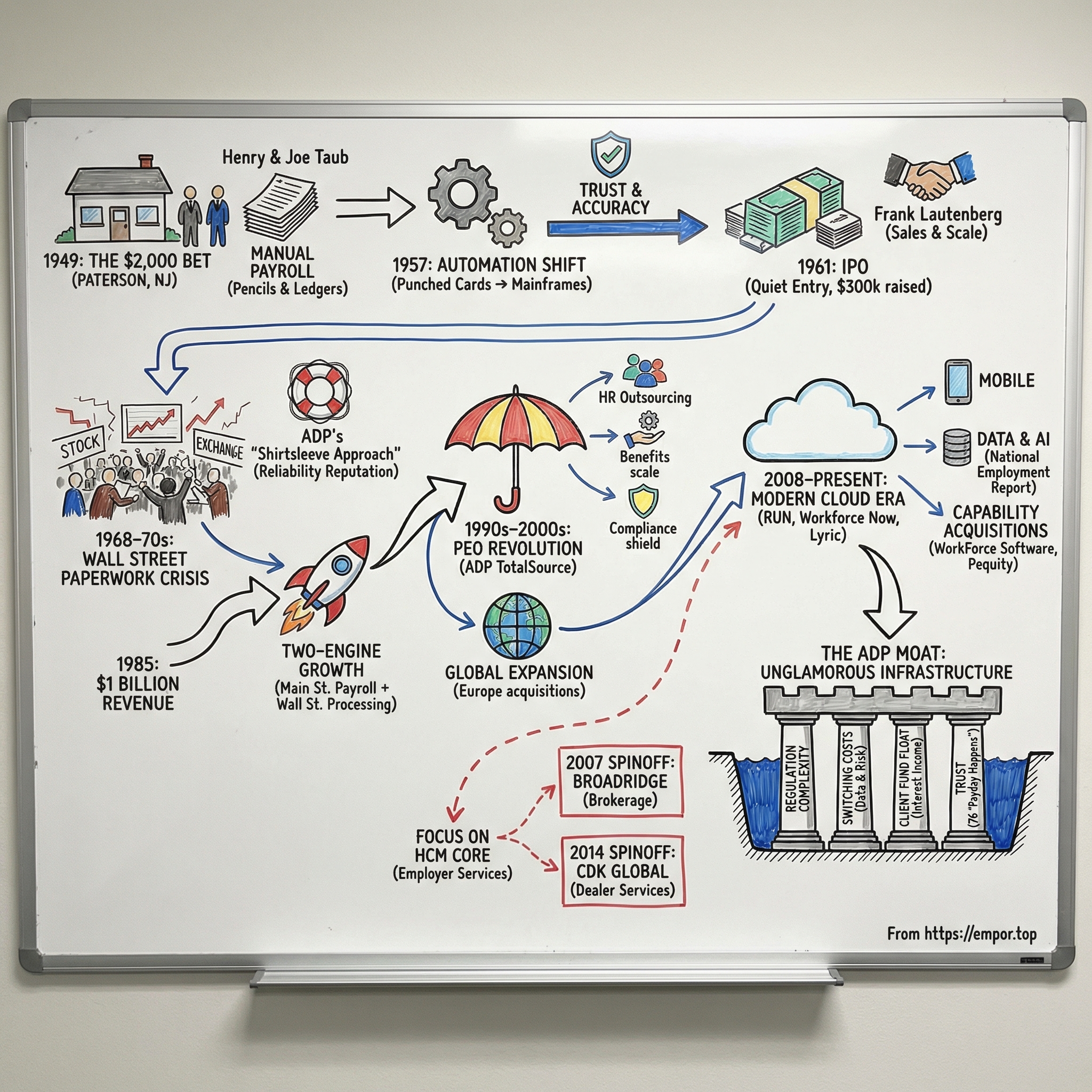Automatic Data Processing visual story map