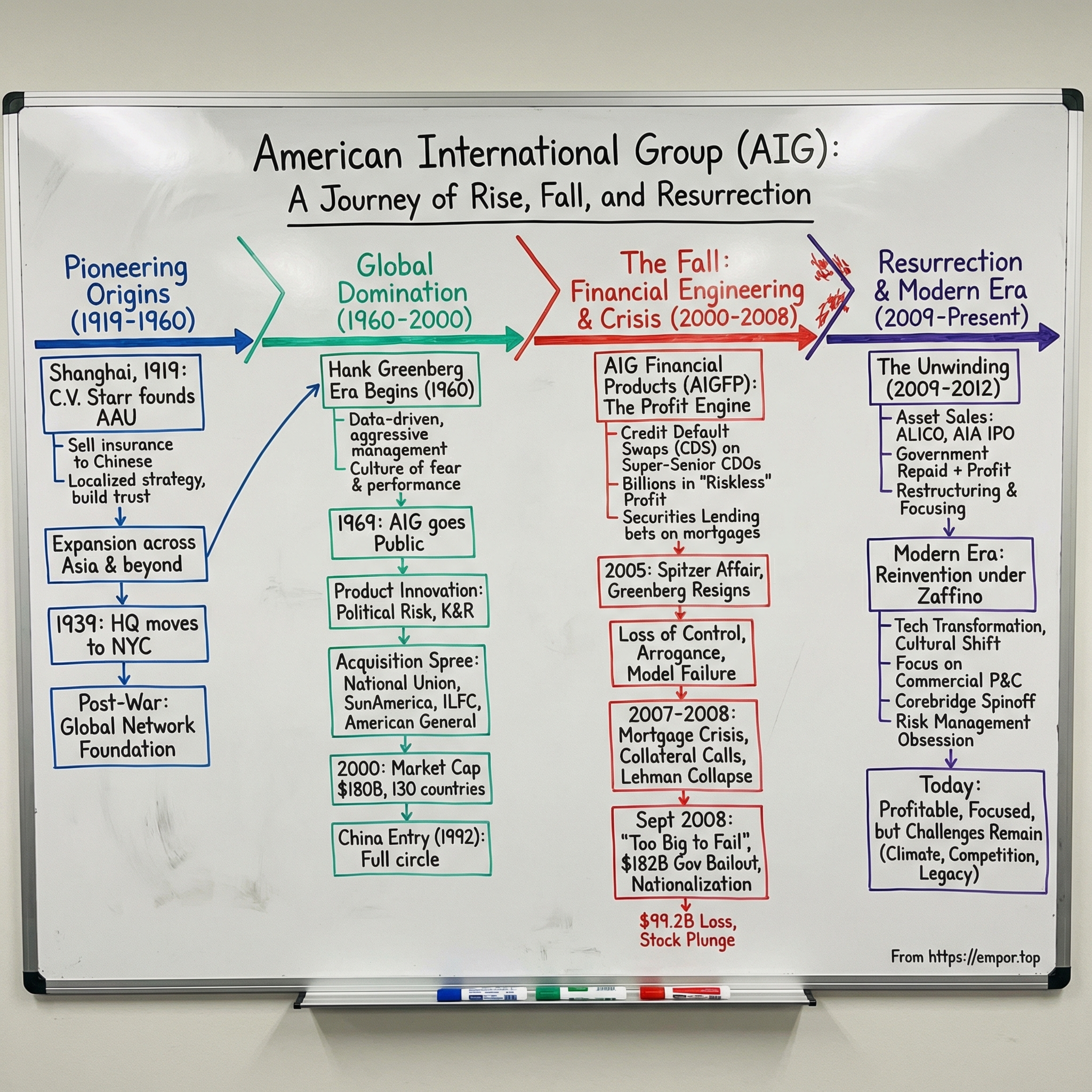 American International Group visual story map