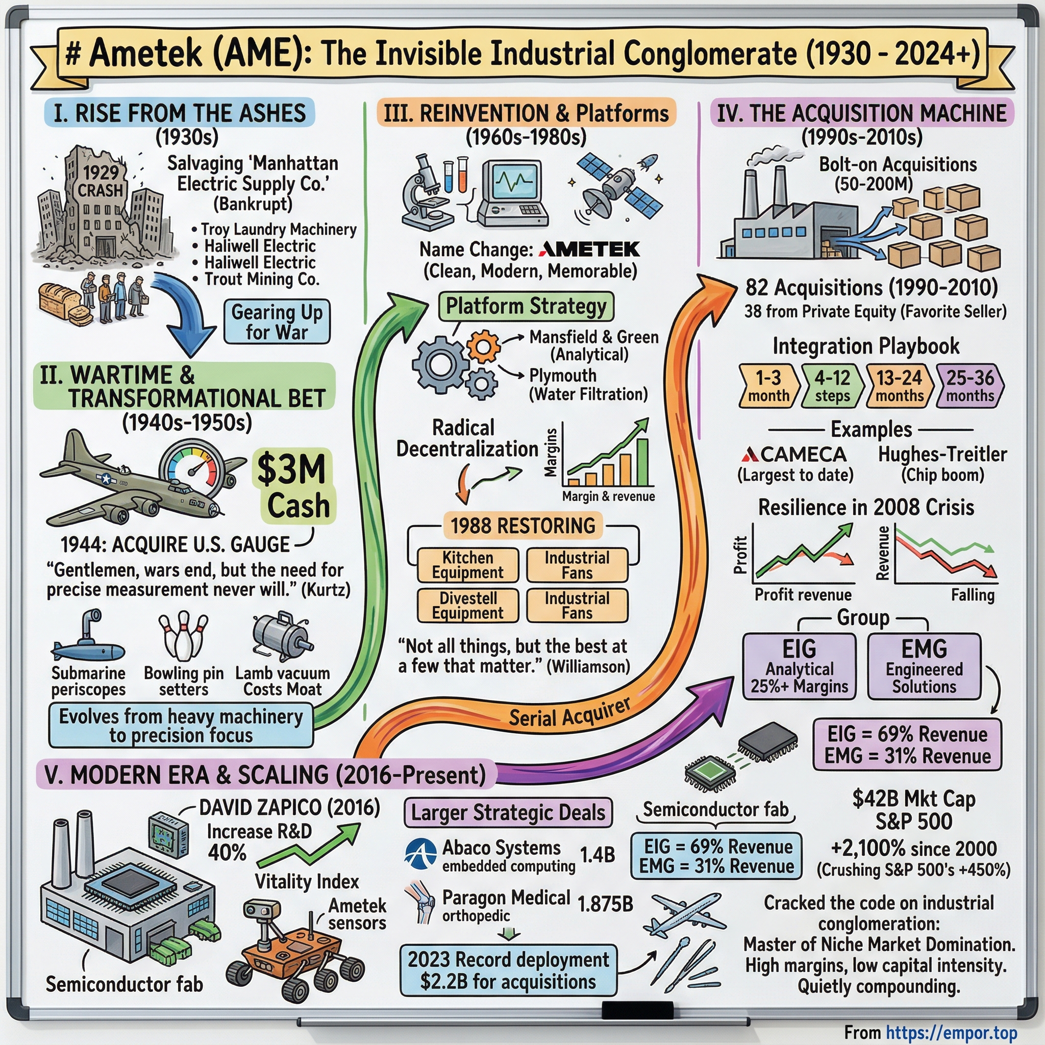 AMETEK visual story map