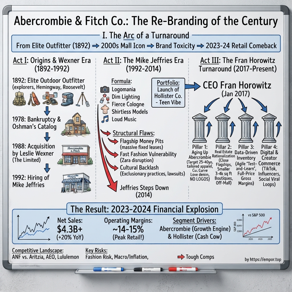 Abercrombie & Fitch visual story map