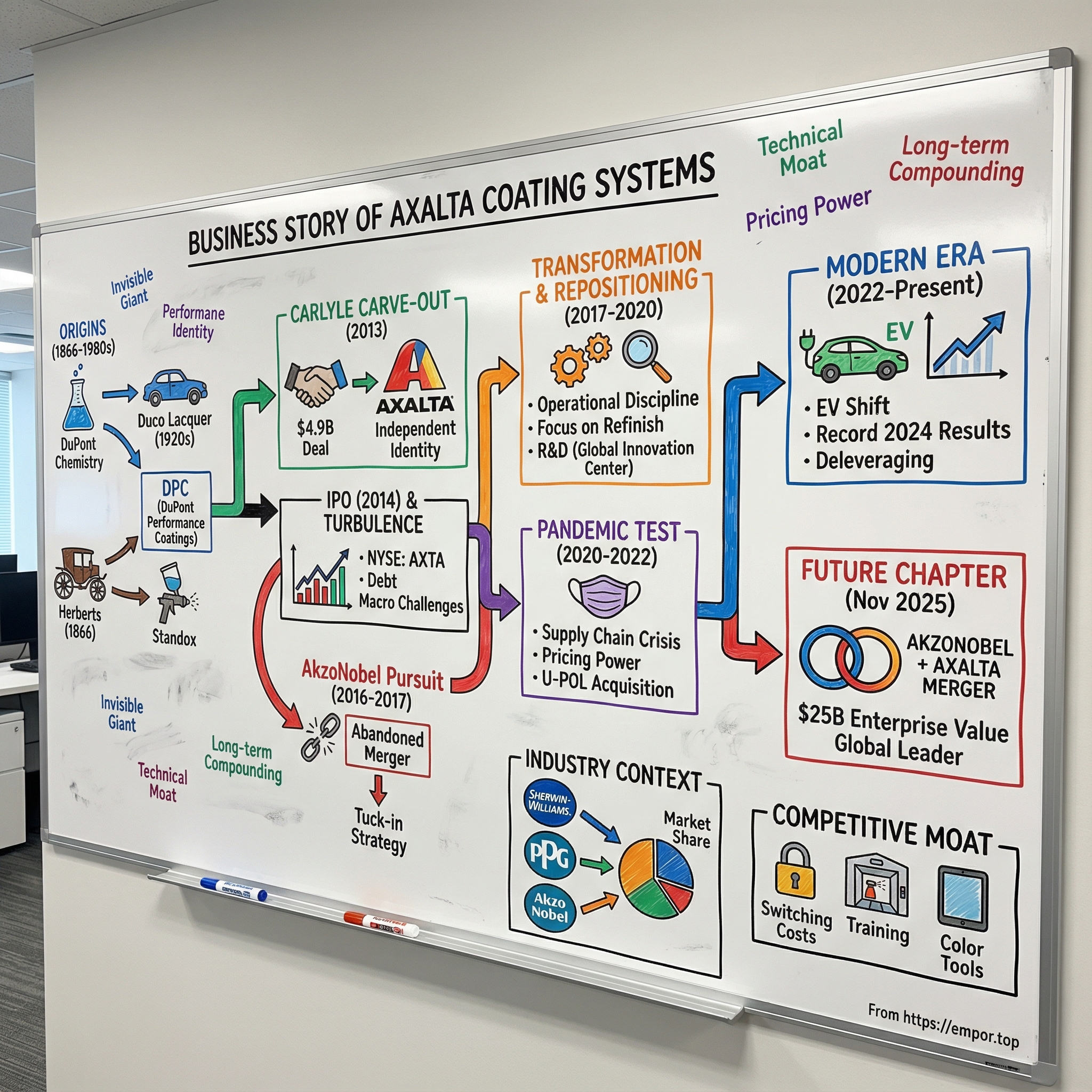 Axalta Coating Systems visual story map