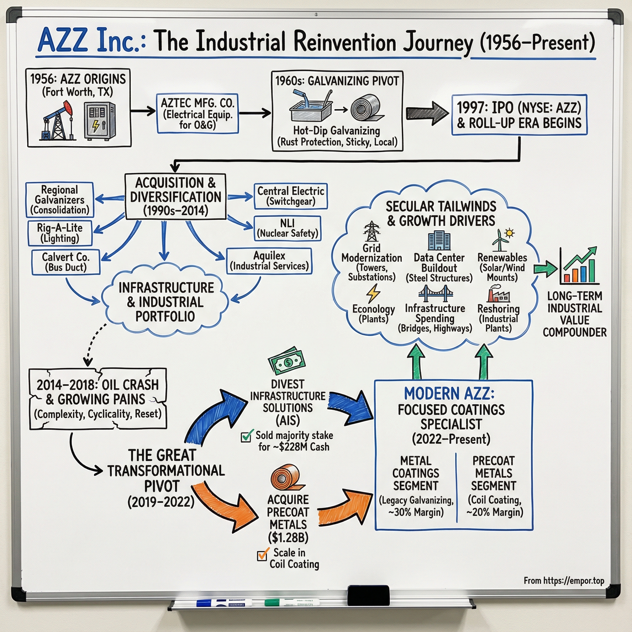 AZZ Inc. visual story map