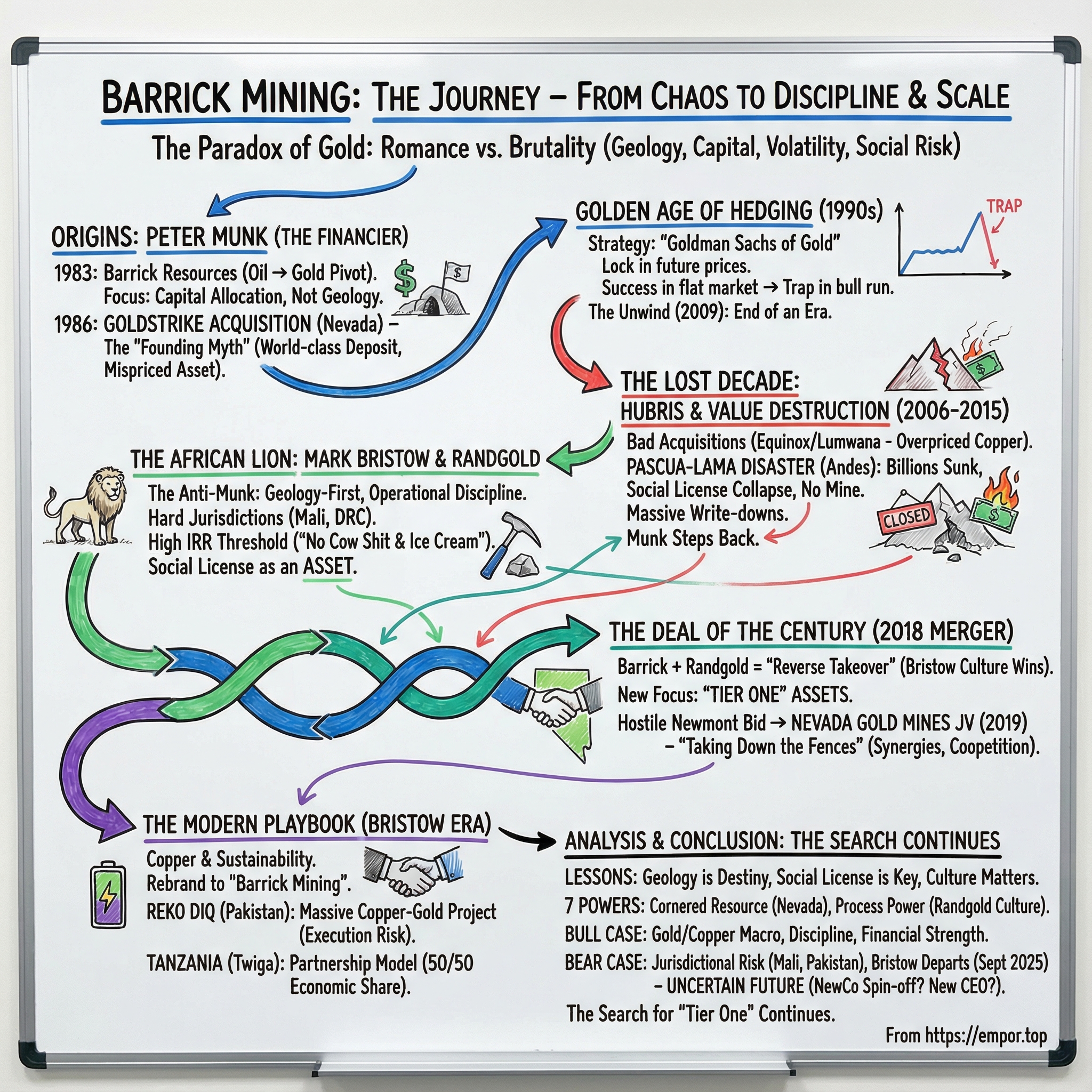 Barrick Mining visual story map