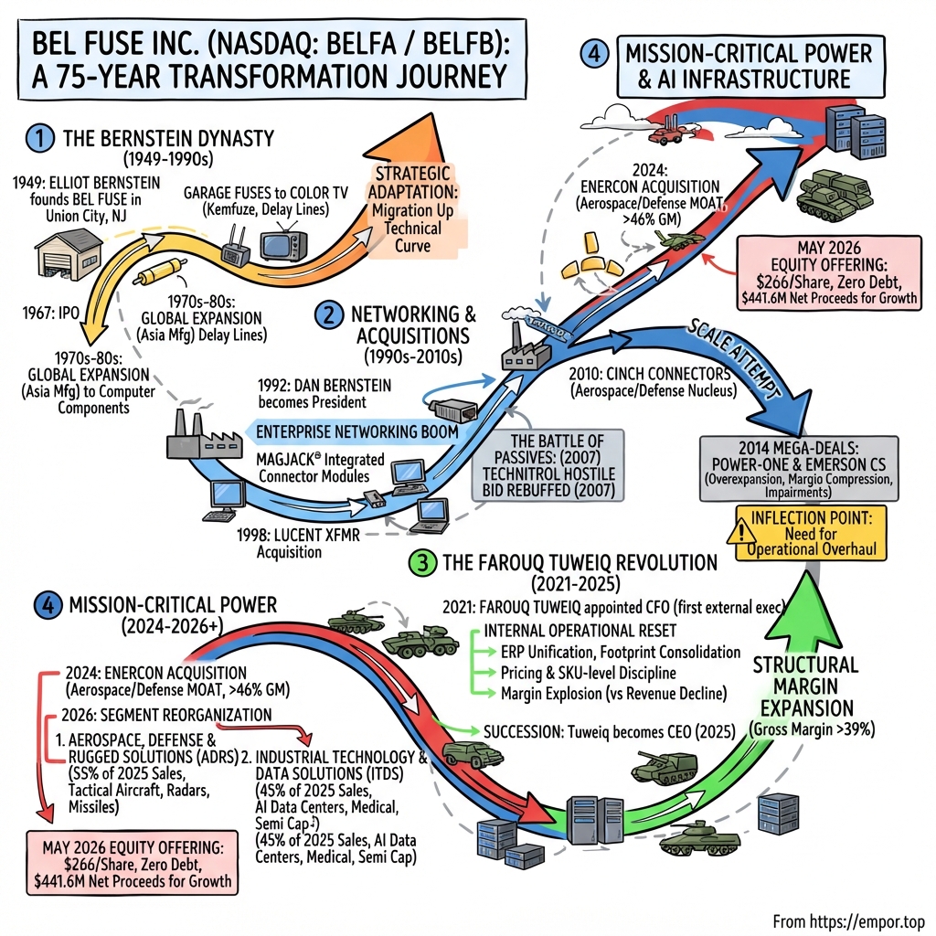 Bel Fuse visual story map